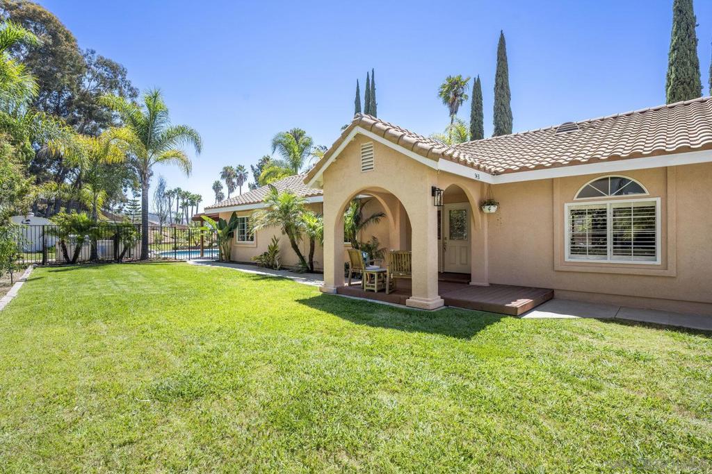 Welcome to your private, newly remodeled oasis in the heart of Bonsall—one of North County’s most serene and desirable communities. With no HOA and large RV parking with it's very own separate entrance with double gate entrance. HUGE ADU Potential. This home is perched above the treetops, offering breathtaking views of the soon-to-be-completed Bonsall Park. This 3-bedroom home (with optional 4th) features high-end finishes, top-of-the-line appliances, and fireplaces in both the living room and primary suite. Entertain with ease in the solar-heated resort style baja pool, expansive patio, and oversized fenced yard, or enjoy the outdoor BBQ island with built-in refrigeration and a tranquil seating area among the trees. Other highlights include a new furnace and central A/C, 3-car garage, and ample driveway parking. Located just minutes from Bonsall’s charming town center, award-winning schools, great dining, and everyday conveniences—this home truly has it all.