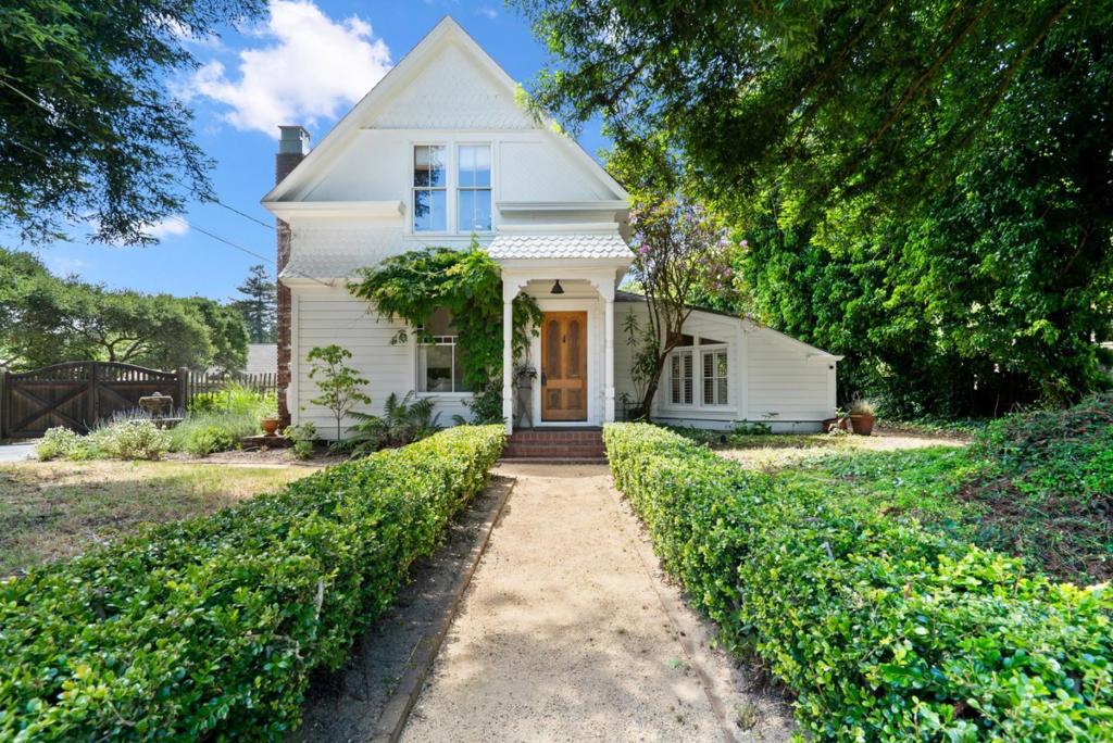 Timeless Elegance abounds in this enchanting Queen Anne Victorian. Historical designation. Lot includes 28,793 square feet with R-1-9 zoning with potential of lot split or ADU (Buyer to verify with County). Situated on a fully fenced 2/3 of an acre which has been designed for entertaining! Beautiful English gardens with box hedges, white roses, trellises, lavender, wisteria, fruit trees and more! Enjoy the new gourmet kitchen with top of the line appliances and fixtures! Primary bedroom suite is beyond dreamy! Enjoy the cozy fireplace, window seat and built in bookcases as you enjoy your morning coffee! The primary bath is newly constructed with beautiful vanities, top of the line fixtures, stand alone bathtub & large shower. Office being utilized as 4th bedroom. Other amenities include a detached garage, artist studio, chicken coop & private well. The minute you step into this home you will fall in love! This is a once in a lifetime opportunity to reside in this charming one of a kind Soquel home!