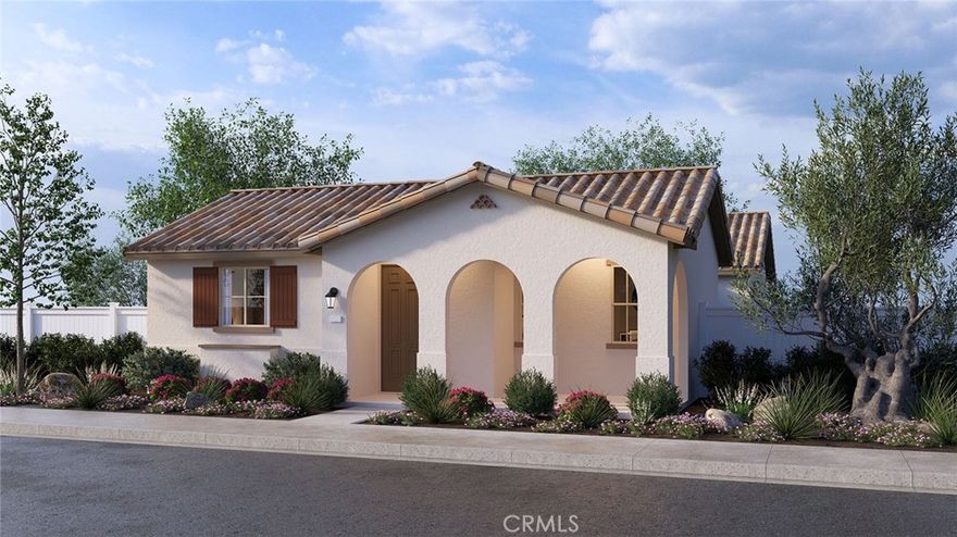 NEW CONSTRUCTION - SINGLE-FAMILY HOMES – NEW COMMUNITY! QUICK MOVE HOME!! Welcome to The Collection at Campanile, a stunning, gated community located in the city of Cathedral City. The Collection at Campanile features one and two-story, single-family residences ranging from 1,913 to 2,929 sq. ft., with up to 5 bedrooms and 4 bathrooms. This Residence 1913 home is the perfectly-sized, single-story home with 3 bedrooms, 2 bathrooms and 2-car garage. An expansive covered porch welcomes you into this home, which showcases an open and large Great Room that leads into a beautiful Dining and Kitchen space designed for great gatherings and entertaining. The gourmet Kitchen offers stainless-steel appliances including cooktop with oven below, dishwasher, and microwave/hood, quartz kitchen countertops and a large center island. Down the hallway, you'll find two, large Bedrooms and a shared full bathroom. The luxurious Primary Bedroom situated at the back of the home feels like a private retreat, offering a spacious and large space to unwind and Bathroom with walk-in shower, dual sink vanities and a large walk-in closet. The Collection at Campanile also features a community pool for residents to enjoy. Among the other features and finishes, homeowners will appreciate the unparalleled peace of mind in owning America’s Smart Home, Home is Connected. The Home is Connected package offers devices conveniently controlled though one application to stay connected to Home around the clock.