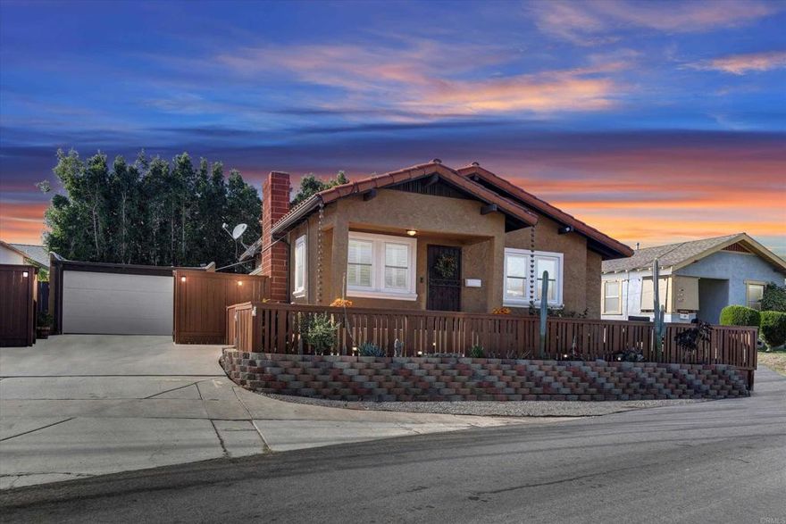 Welcome to this beautifully preserved 2-bedroom, 1-bath home in San Diego’s vibrant North Park neighborhood. Known for its tree-lined streets, trendy restaurants, and eclectic shops, North Park perfectly blends historic charm with modern living. This 100-year-old gem features original hardwood floors in the living area and bedrooms, complemented by thoughtful interior updates and beautiful plantation shutters. Enjoy the comfort of central AC and a spacious driveway leading to a two-car garage, ready for your EV charger installation. The fenced backyard with newly installed turf and stamped concrete is perfect for gatherings and outdoor entertaining. Conveniently located near the 805 freeway and all that North Park has to offer, this home delivers the perfect mix of timeless character and contemporary convenience.