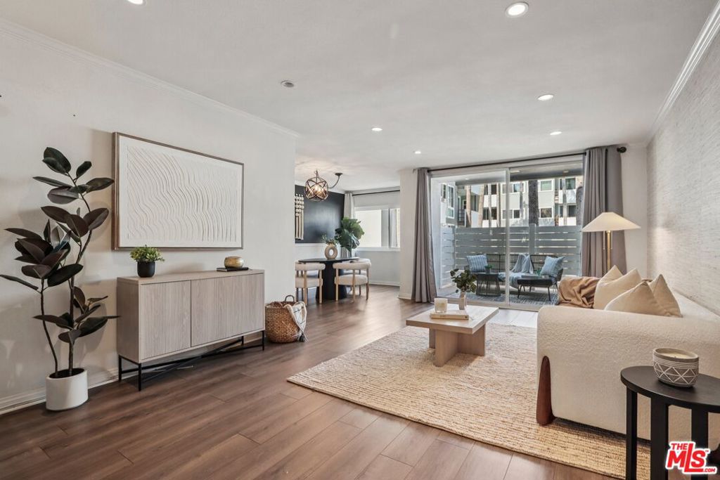 Resort-Style Living Condo in Immaculate Condition! Welcome home to this immaculate and move-in-ready Large 1 bedroom, 1 bathroom condo with in unit laundry. Perfect for anyone looking for a stylish and convenient lifestyle. This spacious interior unit offers privacy, security and features modern upgrades throughout, including smooth ceilings, recessed lighting, a custom bar, and a large updated kitchen. Enjoy seamless indoor-outdoor living with a private patio offering direct access to a massive resort-style pool and spa. Additional highlights include a large walk-in closet, tons of storage, central A/C and heating, secure building, rec room, sauna and private gated underground parking with plenty of guest parking. Whether you're looking for your next home or a perfect getaway retreat, this one has it all. Located across the street from the park and recreation center. Sherman Oak Park, includes sports courts, pickleball court, exercise areas, trails, kids play structure, and more. Just minutes from the new Trader Joes, Westfield Shopping Center, cafes, and restaurants for daily dining and errands. Easy access to major freeways