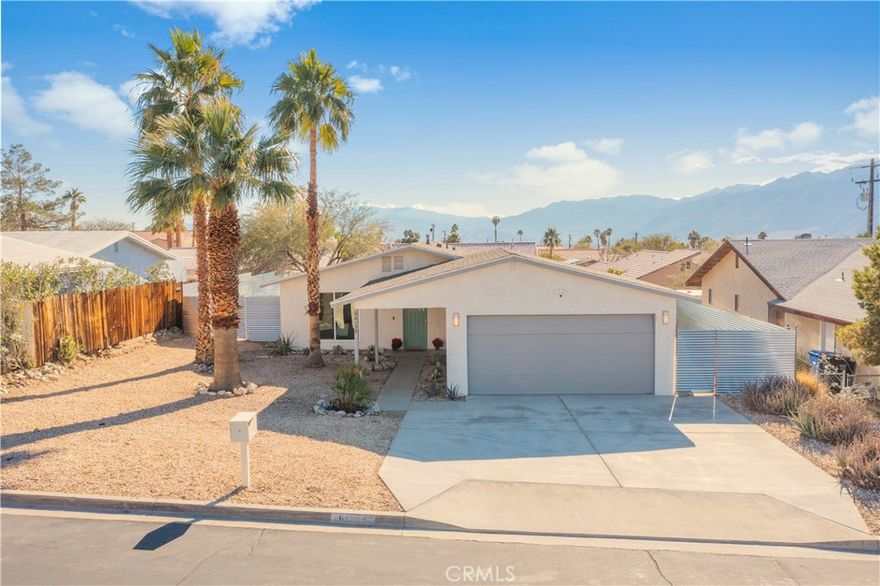 This beautifully renovated home is situated in a highly desirable neighborhood of Desert Hot Springs, offering an inviting atmosphere that is both light and airy. The property boasts new windows, recessed lighting and luxury vinyl flooring throughout the entire space. The kitchen has been tastefully updated with modern cabinets, quartz countertops and stainless steel appliances. The bathrooms have also received a stylish makeover, featuring sleek vanities and LED mirrors that add a contemporary touch. The dining area seamlessly flows into the backyard, equipped with a stock pool, creating an ideal setting for entertaining family and friends. Residents can revel in breathtaking mountain views during the day and enjoy incredible stargazing opportunities at night. Whether you are looking for a perfect residence to settle into or a turnkey rental property, this home checks all the boxes. Additionally, the option to include furnishings and housewares in the sale adds extra convenience for potential buyers. This property is truly a gem waiting to be claimed!