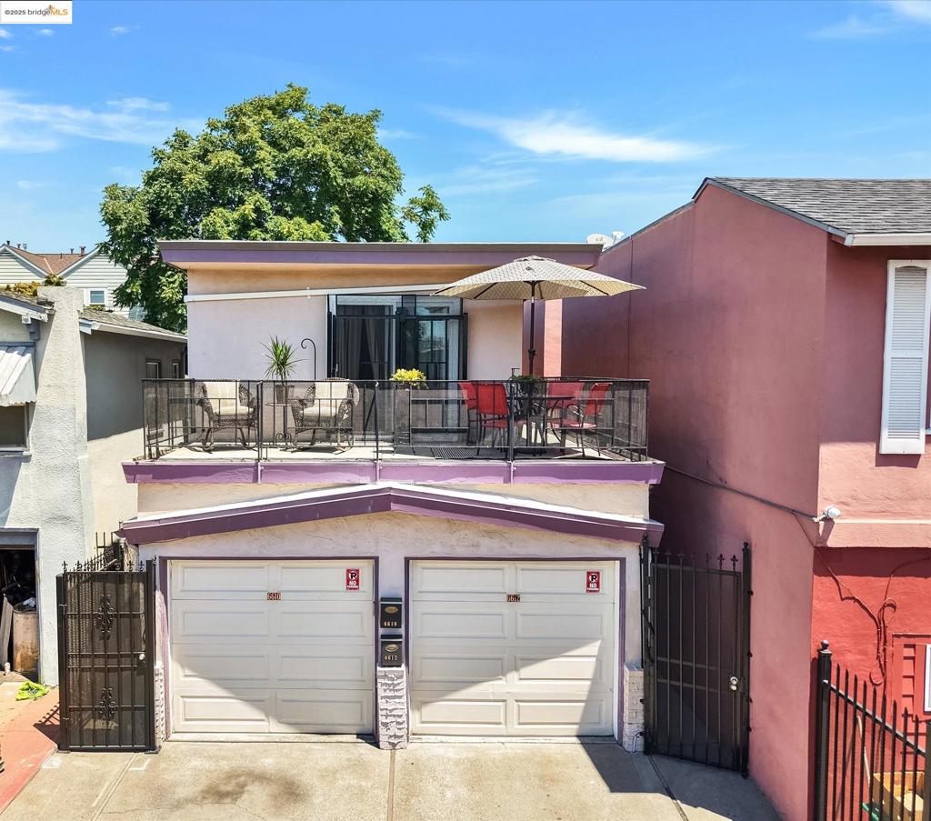 Gorgeous remodeled duplex has five bedrooms and two baths. Upper unit has three bedrooms, one bath. Lower unit has two bedrooms one bath. Both units have updated kitchens and baths. Living areas are graced with wood floors. Kitchens and baths have beautiful tile updates. Laundry hook-ups are in both units. Washer and dryer is in the lower unit. Use as a single family with a guest unit, or a duplex creating income. Two car garage has interior access, one space per unit. Balcony views July 4th fireworks and offer a cool breeze summer evenings. The backyard offers solace in an urban garden, great spot to grill and enjoy outdoors. Solar panels keep the power bills lower, as do the ceiling fans in living spaces. Sewer Lateral certificate. Must see to appreciate.