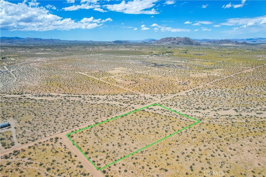 (Address is fictitious and used to help locate parcel via GPS. APN: 0630-291-31-0000)

This 5-acre corner parcel is located in the Landers area of the High Desert. Easily accessible from Reche Road, the lot offers a flat and open layout with spaced desert vegetation, providing a suitable site for potential development. The property is approximately 5 minutes from the Landers Post Office, 10 minutes from La Copine restaurant, and about 20 minutes from Yucca Valley. The surrounding area features wide desert views and natural open space. Buyers are advised to investigate zoning, utilities, and building requirements with San Bernardino County. GPS coordinates recommended for locating the parcel (34°15'14.3"N 116°19'59.8"W). No utilities currently connected.