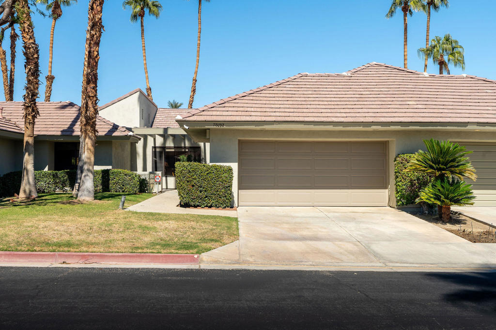 Discover the essence of desert living at 78088 Calle Norte, a charming 2-bedroom, 2-bath condominium perfectly situated on the golf course within the highly sought-after Duna La Quinta community. Spanning 1,678 square feet, this all-original residence offers a timeless layout that blends comfort, style, and functionality.The open-concept floor plan is filled with natural light, accentuated by a cozy fireplace that creates a warm and inviting ambiance. The spacious kitchen provides ample counter space and cabinetry--ideal for everyday living or entertaining guests. Both bedrooms are generously sized, offering privacy and comfort. Large exterior patio with amazing mountain views and just steps from one of the community's three sparkling pool complexes.Located minutes from Old Town La Quinta, residents enjoy convenient access to boutique shopping, gourmet dining, and cultural events, as well as proximity to the historic La Quinta Resort, El Paseo's premier shopping district, the Indian Wells Tennis Garden, and Indio's Polo Fields--home to the world-famous Coachella and Stagecoach festivals.Duna La Quinta is celebrated for its serene setting and unparalleled access to world-class golf, making this home an ideal choice for those seeking a peaceful yet vibrant desert retreat.