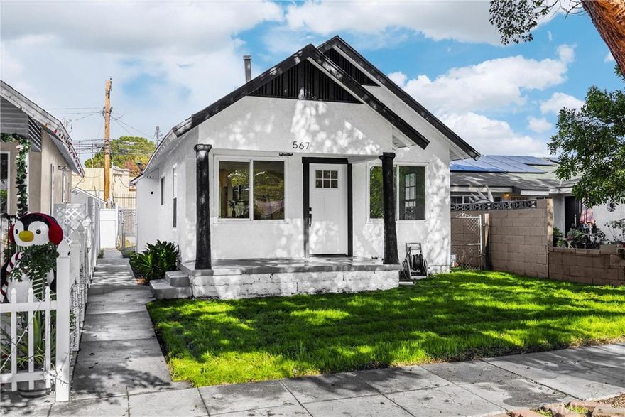 Welcome to 567 W Center St in Pomona — a beautifully updated home with modern upgrades throughout. This property features a fully remodeled kitchen with sleek finishes, brand-new bathrooms, and new flooring that gives the home a fresh, contemporary feel. Major system upgrades include a new HVAC system and a new roof, offering peace of mind for years to come. The property also offers alley access leading directly to the backyard and a detached garage, providing excellent ADU potential for extra income or multigenerational living. The spacious lot gives you plenty of room for parking, outdoor activities, and future expansion.
