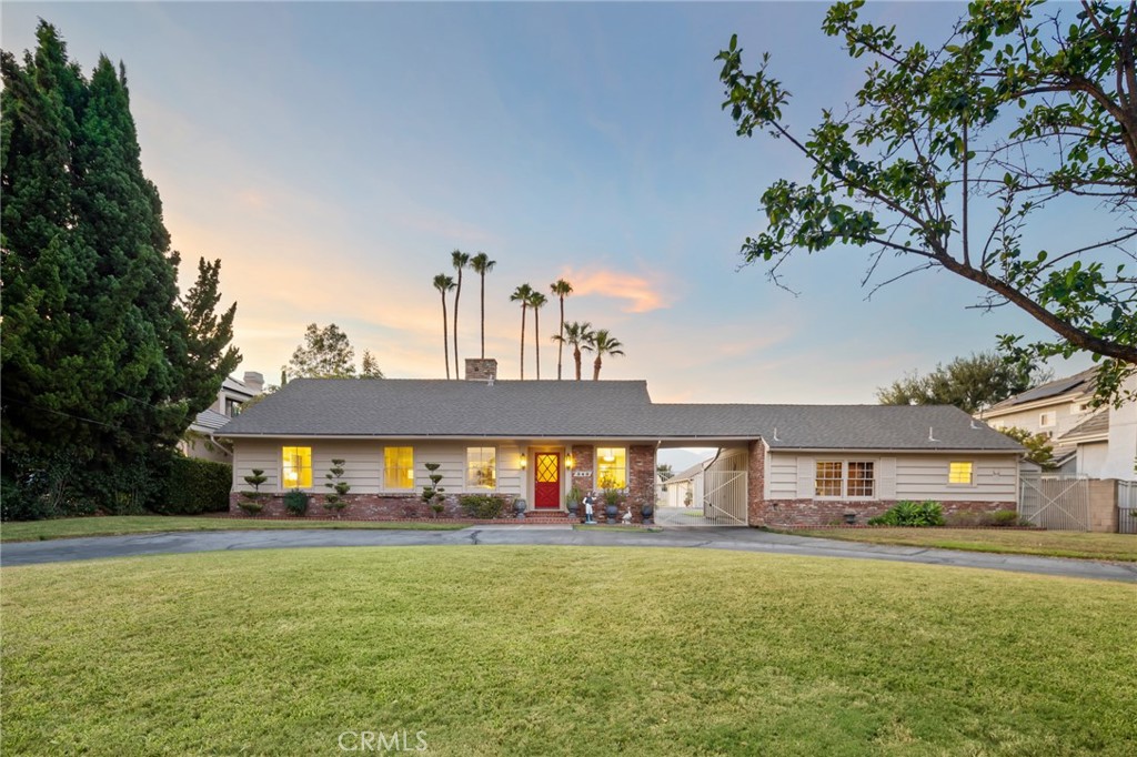 This gorgeous south facing estate centrally located, in the highly desirable Baldwin Stocker area of Arcadia, within the prestigious Arcadia School District. The main residence offers approximately 2,148 sq. ft. of comfortable single-level living, featuring 3 spacious bedrooms , a den and 3 well-appointed bathrooms. A beautifully manicured front yard welcomes you into a formal living room enhanced by a dual-facing fireplace, seamlessly connecting to a separate family room with a wall of glass overlooking the lush, serene backyard. The adjacent formal dining room leads to a fully remodeled chef’s kitchen with custom cabinetry and stainless steel appliances—perfectly designed for everyday living and entertaining. The thoughtfully designed floor plan offers a private bedroom wing, with the primary suite positioned at the rear of the home. This tranquil retreat features a sitting area with expansive windows providing abundant natural light and views of the backyard, along with ample closet space and an en-suite bathroom with shower and vanity area. The property is beautifully landscaped and offers exceptional privacy - thanks to mature trees and greenery. A vast grassy lawn for outdoor entertaining or peaceful relaxation. The spacious grounds provide an ideal setting for children to explore and enjoy the outdoors. Additional features include recessed lighting, a four-car detached garage, and a separate barn structure at the rear of the property currently used for storage.
Centrally located to Baldwin Stocker Elementary and high school, a library, the Westfield Shopping Center, Santa Anita Race Track, golf course, L.A. Arboretum., restaurants and shops.