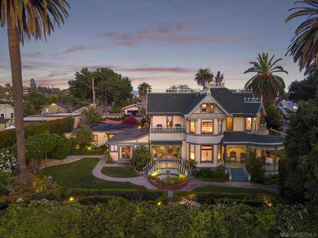 The Alfred H. Beach House – A Queen Anne Victorian Masterpiece Step into a living piece of history with the Alfred H. Beach House, Escondido’s most iconic Queen Anne Victorian estate. Built in 1896 and meticulously restored, this 4-bedroom, 3-bathroom residence offers 3,067 sq ft of elegant living on a beautifully landscaped corner lot in the Old Escondido Historic District. Designated on the National Register of Historic Places and under the Mills Act, this landmark property offers significant property tax savings. Rich in original detail, the home features hand-carved woodwork, stained-glass windows, period appropriate chandeliers, and an extensive collection of Bradbury & Bradbury hand-printed wallpaper—the largest known in a private residence nationwide. Enjoy a formal double parlor, grand dining room, and chef’s kitchen with Carrara marble counters. Outside, manicured gardens, a custom Victorian gazebo, and imported Italian fountain complete this one-of-a-kind retreat. Just blocks from Historic Grand Avenue, dining, shopping, and Escondido's thriving arts scene. A rare opportunity to own and preserve a crown jewel of Southern California history. The Alfred H. Beach House is more than a home—it’s a meticulously preserved architectural treasure that transports you to another era. This Queen Anne Victorian estate has stood proudly for over a century, lovingly cared for and thoughtfully enhanced by stewards who honored its past while preparing it for the future. Nestled in the heart of the Old Escondido Historic District, this residence is a textbook example of Victorian craftsmanship at its finest, featuring asymmetrical facades, elaborate gables, and ornamental spindles. The property has been featured in magazines, walking tours, and historic registers, solidifying its reputation as one of Escondido’s most iconic homes. Inside, every corner tells a story. From the restored vintage chandeliers to the inlaid hardwood floors and intricate crown molding, the home strikes the perfect balance between period authenticity and modern-day comfort. The thoughtful preservation includes: • Over 100 hand-printed wallpaper panels from Bradbury & Bradbury, an artisan studio known for museum-quality historical reproductions. • Stained and leaded glass windows, many original, offering soft natural light and color throughout the day. • A formal double parlor with pocket doors—ideal for entertaining or simply basking in the quiet charm of the era. The chef’s kitchen is a rare find in a historic home. Centered around a stunning custom cabinetry, Carrara marble countertops, a farmhouse sink, and high-end appliances that honor the home's style while serving modern functionality. Upstairs, you’ll find four generous bedrooms—including a turret room that feels like a page out of a storybook—and a charming blend of antique and updated bathrooms with classic clawfoot tubs and pedestal sinks. The landscaped half-acre lot is a true sanctuary. Wander the stone pathways through manicured gardens, enjoy tea beneath the award-winning Swiss Victorian gazebo, or listen to the tranquil sounds of the Italian-imported fountain. The detached garage, styled to match the home, offers bonus space for a workshop, art studio, or additional storage. Key property benefits: • Mills Act designation = substantial tax savings • National Register of Historic Places listing = long-term value and prestige • Impeccably maintained with recent upgrades, including roofing, paint, and HVAC • Period-style details including Eastlake hardware, push-button light switches, and vintage light fixtures Location is equally ideal—just a few blocks from the vibrant Grand Avenue District where you’ll find coffee shops, restaurants, weekly farmers markets, and live music events. For art lovers, the California Center for the Arts and local galleries are a short stroll away. Wine country, hiking trails, and coastal escapes are all within easy reach. Whether you’re a preservationist, a luxury ...
