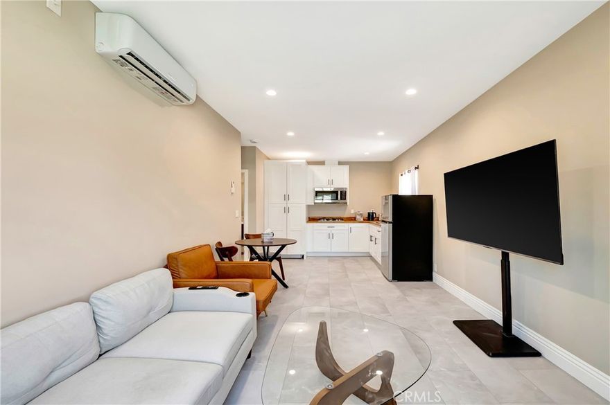 Full remodeled 1-bathroom ADU with separated entrance. 

This beautiful newly built fully furnished unit located in a quiet, friendly neighborhood, offers a perfect blend of modern amenities and convenience. 

Privet entrance for your comfort, featuring designed for restful nights and peaceful mornings. The bright and inviting living area is ideal for relaxation and entertainment. The full kitchen comes equipped with all the latest appliances which includes NEW refrigerator, microwave, stove, washer/dryer! And there's ample counter space, perfect for your culinary adventures. All utilities are included, simplifying your living experience. Additionally, the unit boasts a private outdoor space, providing a charming area for your morning coffee, for reading a book, or simply enjoying the fresh air. Discover a new level of living in this beautiful home that combines style and convenience.