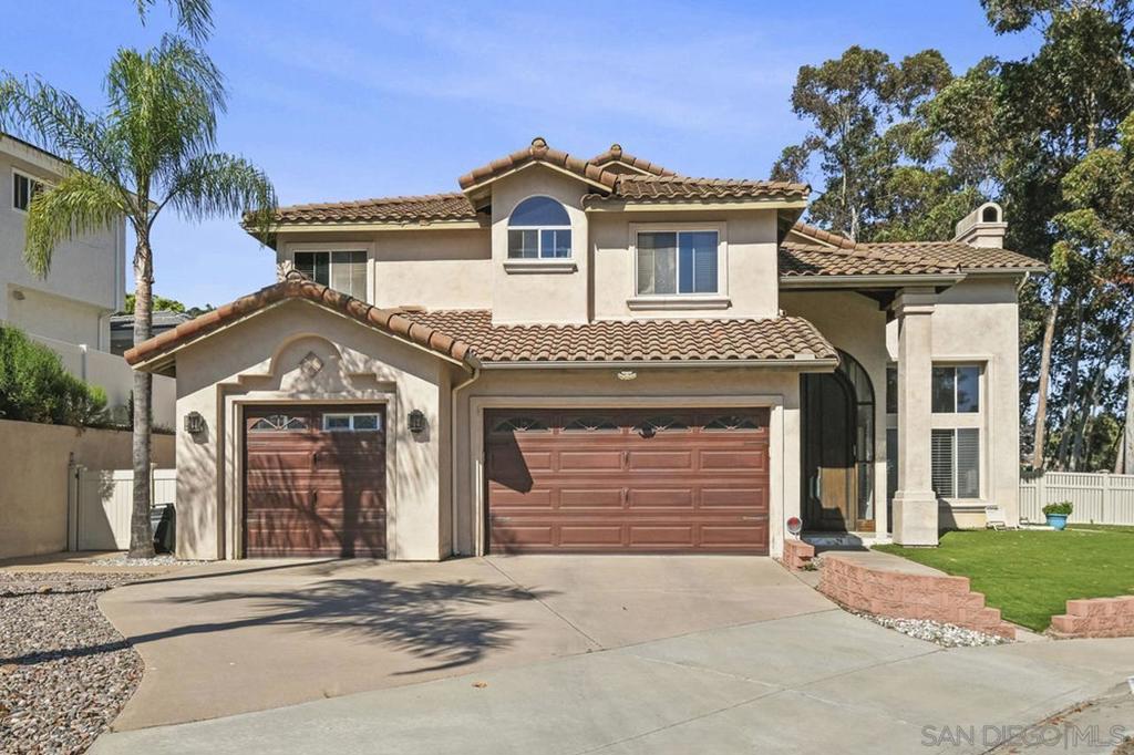 Custom home in the highly desirable community of Hunters Pointe in Scripps Ranch! This is one of 3 custom homes built by the developer. The prime location at the end of a cul-de-sac gives you additional privacy and a large .25-acre lot! The spacious layout features 5 bedrooms and 4.5 baths spread over 3,844 sqft in the main house. The 1-car garage has been converted to a 264 sqft ADU, with its own bath. As you enter, you are greeted by abundant natural lights and tall vaulted ceilings in the entry and living room. Downstairs, you will also find a full bedroom with its own private bath, dining room, family room that is open to the kitchen, powder room, and laundry room. Upstairs, the huge primary suite has a fireplace and separate sitting area, a balcony overlooking the park-like settings, and a large bath with a separate tub and dual walk-in closets. There are 3 additional bedrooms upstairs. One bedroom has its own bath, and the other two share a jack-and-jill bath. The spacious backyard backs up to the greenbelt and overlooks the park, giving you a serene and private setting. The front and back yards have turf, making them very low maintenance. This excellent location is a short walk from Jerabek Park, Jerabek Elementary School, and the Scripps Ranch Swim and Racquet Club. Additionally, it's less than a mile from beautiful Lake Miramar, which offers hiking, shopping, dining, and the quintessential California lifestyle. And, no HOA or Mello-Roos! This isn’t a home you want to miss!