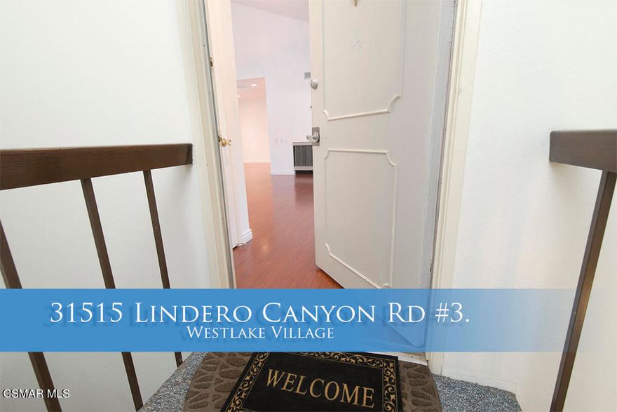 A top level tastefully newly remodeled contemporary condo in the heart of desirable Westlake Village! Open spacious floor plan offers: a welcoming elegant living room with high smooth vaulted ceiling, recessed lighting and sparkling crystal chandelier; easy maintenance rich wood-like laminate flooring throughout; double pane windows and huge sliding doors leading to a big balcony. Large dining area is conveniently located just off the remodeled kitchen featuring modern custom Italian cabinets, beautiful granite counters and backsplash; stainless steel appliances. Spacious master suite offers: well organized walk-in closet; remodeled bathroom with stately vanity and step-in shower accented with neutral tile walls with niches and matching tile floors; secondary bathroom has a deep jetted tub, beautifully detailed tile work and modern vanity. Secondary bedroom is also generously sized. Close to everything: freeways, award winning schools; Westlake lake; restaurants, golf course; shopping, short scenic drive through the canyons to Malibu beaches...