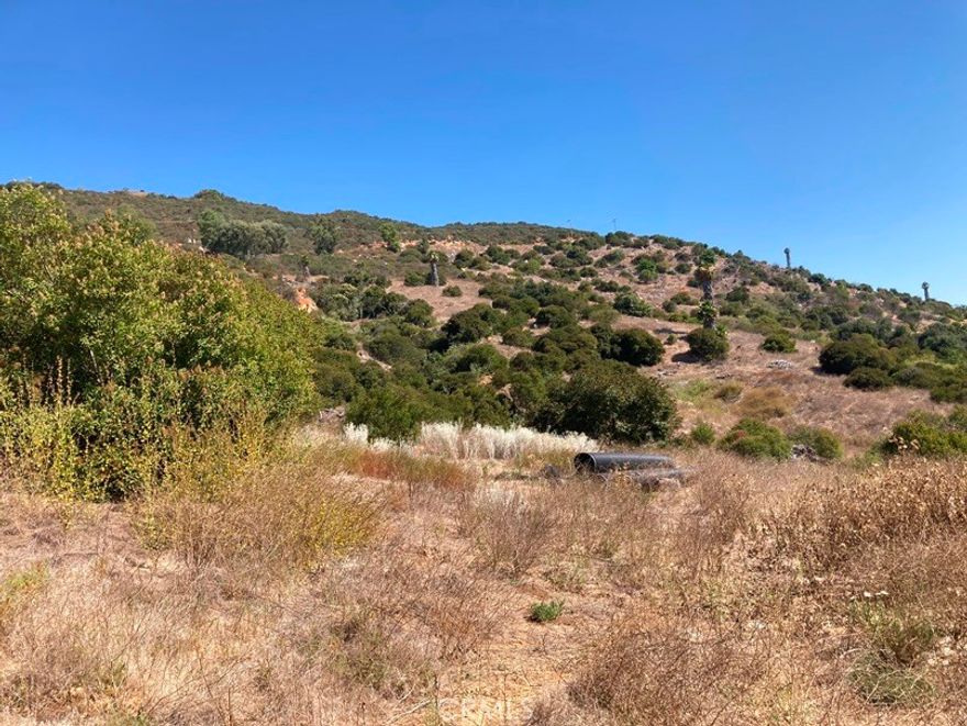 9.63 acres with stunning views and significant potential (933-050-037). The top westerly corner contains approximately 100 Ruby Red grapefruit trees, while the lower portion of the property has some flat areas. There is currently no water meter on the property, although it qualifies for a 2" meter and is presently watered by an adjacent property. Access must be established from El Calamar. Additionally, there is a nearby property (933-050-039) featuring a Eureka Lemon grove, available for $420,000 (refer to attached diagram), with access from Carancho Road. This property has an existing 3" water meter, and the seller may offer a discount if both properties are purchased together. Call for maps and more information.