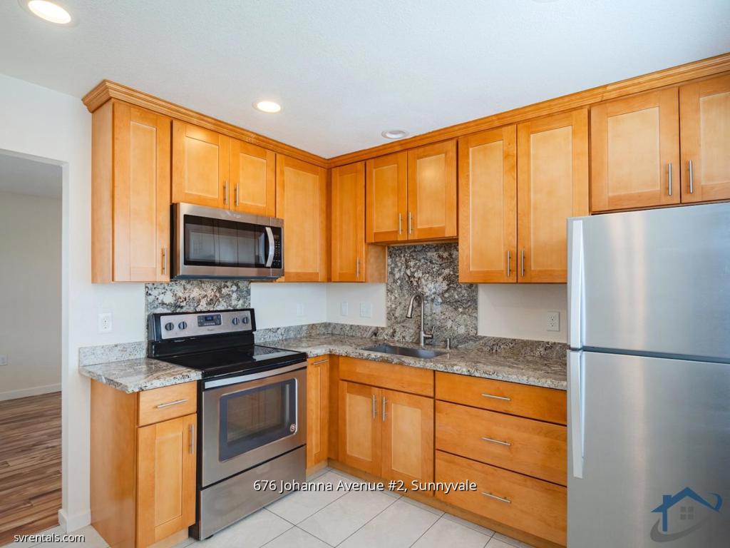 Welcome to this beautifully updated unit in a well-maintained four-plex located in the desirable East Murphy neighborhood of Sunnyvale. This inviting apartment features warm laminate flooring in living areas, tiled kitchen and bath flooring, and elegant granite countertops. It has just been refreshed with new faux-wood blinds and neutral paint, offering a clean, modern feel ready for move-in. This space includes free carport parking with a dedicated overhead storage unit - a rare and valuable perk. Water and trash are included in rent, saving you even more each month. On-site laundry is conveniently available. The neighborhood is known for its blend of mid-century character and modern convenience, offering a strong sense of community and an ideal setting for professionals and anyone seeking a connected, low-maintenance lifestyle. Enjoy excellent walkability and bike access to local shops, dining, parks, and everyday essentials. With close proximity to Caltrain, VTA, and highways 101 and 85, commuting to major tech hubs like Apple, Google, LinkedIn, and other Silicon Valley employers is quick and easy. Experience the best of Sunnyvale living in a vibrant, centrally located neighborhood!