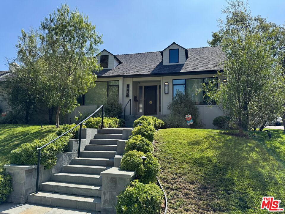 Totally rebuilt down to the studs 4 years new. Incredibly inviting Luxury compound. Public rooms with open floor plan. 4 on suite bedrooms. All new cooks kitchen with island. Dining room with coffered ceilings, large living/family room with vaulted ceilings, glass folding doors open to resort like extra large private yard with patio, grassy area, sparkling grand pool & spa. Additional approx. 400 sf guest house/ rec room with full bathroom. Smart home audio, security system with multiple cameras. Luxury living compound without compromise. Earliest Availability is mid September, end of September latest.