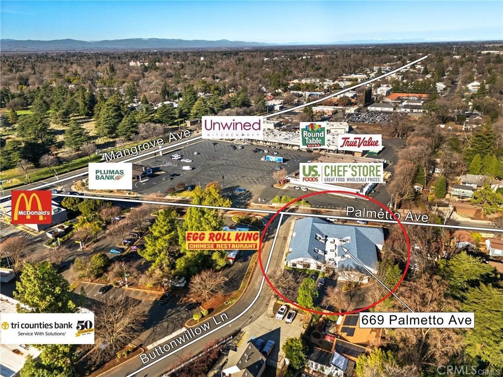 Price Reduced! Someone is going to get a bargain deal. The absolute best offices for sale at the best price at the best location. Palmetto Plaza is an exceptionally well kept professional property at a very convenient location close to services including Safeway, McDonalds, Plumas Bank and many other shops and restaurants. These two condo units are being sold together for a total of 1,636 square feet of beautiful, modern, well lit contemporary office space. Currently set up as a law office, the floor plan includes an open reception area, administrative area, client conference room, mail copy room area, two offices, small break area and two bathrooms. Great price point and easy to own. APN 003-330-006 and 003-330-007 - Suite F & G. Please submit your offer now. POA Fees approximately $527.91 per month.
