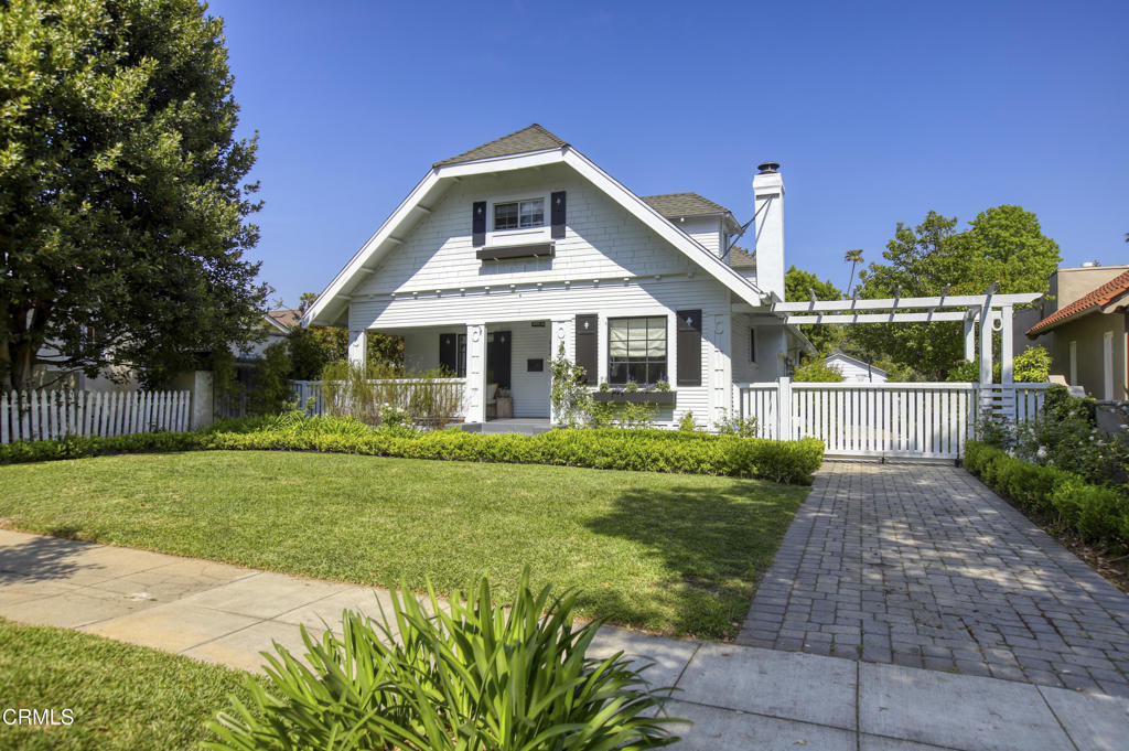 It is not often a home of this character comes to the rental market. Built in 1908 in Madison Heights, 662 S. El Molino Avenue is a stunning remodeled Craftsman with 4 bedrooms and 3 bathrooms in just over 2,000 square feet of living space. The current owners have done a wonderful job maintaining the home and can provide it furnished or unfurnished depending upon the needs of a tenant. The covered front porch is the perfect entry to the 2-story floor plan. The 1st floor includes a spacious living room with recessed lighting, fireplace, and built-in bookcases. The dining room features a large chandelier, multiple windows, and direct access to the kitchen. The remodeled kitchen offers granite counters, plenty of cabinets, breakfast bar, and exterior door to the rear yard. Off the main hallway are 2 bedrooms and a full bathroom. Up the stairs are the 3rd and 4th bedrooms along with 2 additional bathrooms. The primary bedroom is quite stunning with designer features, large closet area, and a remodeled bathroom.The front and rear yards are beautifully manicured with an assortment of plants and flowers and trees. The rear yard also includes a covered pergola, grassy area, 2-car detached garage, and gated driveway.