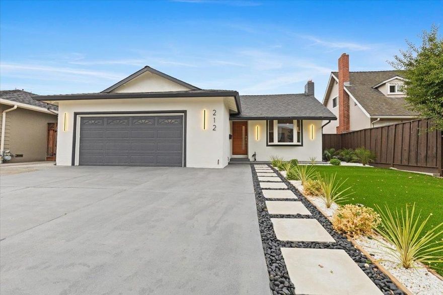 Designed with both elegance and comfort in mind, this north-facing, beautifully remodeled 3-bedroom, 2-bath home offers 1,856 sq. ft. of refined living on a 5,000 sq. ft. lot, including brand new Forno Espresso appliances. Every detail has been thoughtfully appointed, from custom finishes and elevated trim to an open floor plan that creates effortless flow for both daily living and entertaining. The light-filled interiors blend timeless craftsmanship with modern design, including a fully permitted 322 sq. ft. flex space ideally suited for a home office, fitness studio, playroom, or an inviting entertaining retreat. Spacious bedrooms, a finished and freshly epoxied garage, and private outdoor areas complete the picture. A rare move-in ready opportunity of this caliber in highly desirable Blossom Valley, close to parks, shopping, dining, and major commuter routes.