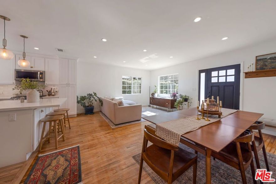 3 Bed | 2 Bath | Approx. 1,307 SF | Lot ~6,960 SF (RD2 Zoning) Beautifully Renovated Home with Exceptional Development Potential. Fully renovated in 2021, this stunning 3-bedroom, 2-bath residence blends modern living with serious upside potential for future development or income generation. Situated on an RD2-zoned ~7,000 sq ft lot, the property offers both immediate comfort and long-term value in one of Sherman Oaks' most convenient areas. Features & Upgrades: Comprehensive 2021 renovation with new bathrooms, new kitchen, new windows, new roof, new interior & exterior doors, new A/C system, new interior & exterior paint, and selective new flooring. Chef-inspired kitchen with granite countertops, subway-tile backsplash, center island, and dedicated beverage station including beer fridge + wine fridge. Over $35,000 in premium LG appliances, under-cabinet lighting, and recessed lighting throughout kitchen, family room, and primary bedroom. Primary bedroom includes wall-to-wall built-in closets and French doors leading to the backyard. Dedicated laundry room with new stackable washer & dryer. Spacious backyard offers ample room for entertaining  or expansion. Investment & Development Highlights: RD2 Zoning permits the construction of up to 3 full-size units, and the lot configuration supports additional ADUs and JADUs for even greater rental potential. The existing home provides immediate rental income while entitlements or permits are pursued. Quiet neighborhood setting close to major freeways, shopping, and dining. Disclaimer: Buyer to independently verify all information, including but not limited to square footage, lot size, zoning, and development potential with the City of Los Angeles and appropriate professionals.