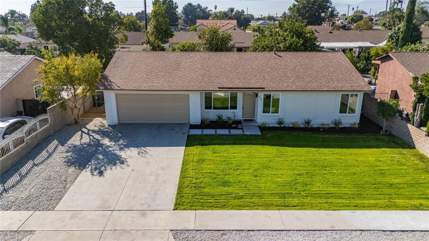 Welcome to this inviting single-story home in Fontana, offering 4 bedrooms and 2 bathrooms designed with comfort and functionality in mind. Step inside to find a spacious living area filled with natural light, seamlessly connected to the dining and kitchen spaces—perfect for everyday living and entertaining. This residence has been thoughtfully updated with a new roof, new flooring, new windows, and a brand-new kitchen, giving you the feel of “all new” without the price tag. The single-level layout makes it accessible and family-friendly, while the private backyard provides room for gatherings, gardening, or simply relaxing outdoors. Conveniently located near shopping, dining, parks, and commuter-friendly freeways, this home combines modern updates with the warmth of a true neighborhood feel. In the highly desirable 92336 zip code of Fontana, this home offers low taxes, no HOA and no solar payments. Don’t miss your chance—schedule a showing today and make this beauty yours!