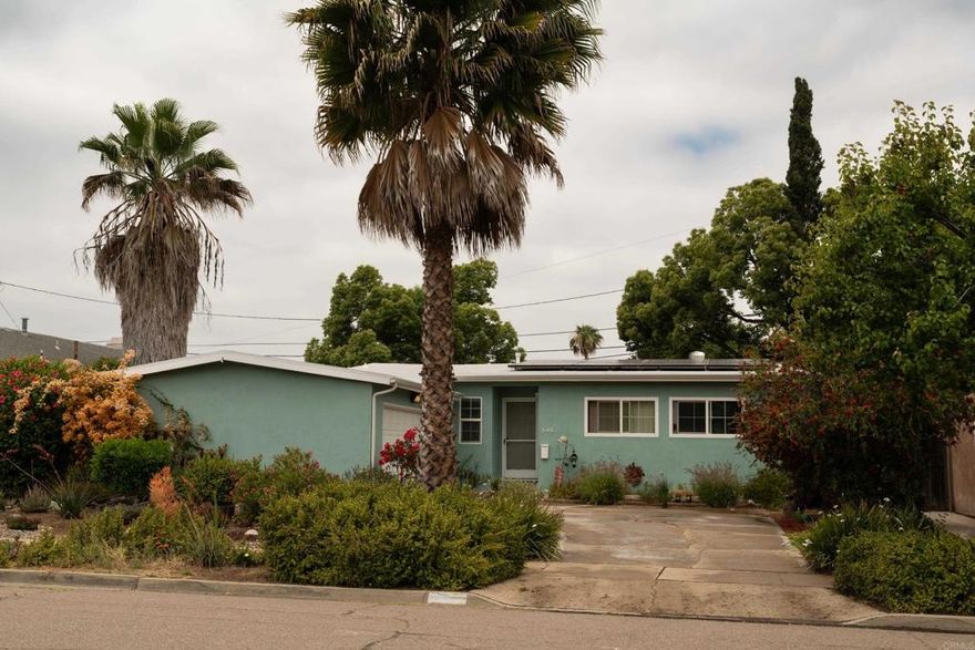 Charming single story home in a quiet and friendly neighborhood! Great curb appeal, huge driveway with a 2 car garage attached to the house, lot's of off-street parking! Solar installed and 11 years into the 20 year lease! Enjoy the private backyard with a patio and a built-in grill for hosting. Kitchen and bathrooms have been upgraded, plumbing has been updated, and is close to everything from schools, groceries, restaurants, and major freeways!