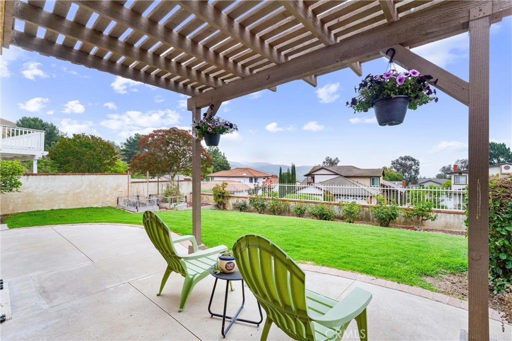 Impeccably Renovated View Home in a quiet Yorba Linda neighborhood- Extremely close to the highly regarded Yorba Linda High School, this beautifully remodeled residence includes 3 bedrooms (1 downstairs), 3 bathrooms, and 1,761 sqft of thoughtfully designed living space, with a large 2 car direct access garage. The open-concept kitchen is a true showpiece, featuring quartz countertops, brand new stainless steel appliances, a center island/breakfast nook, self-closing drawers, and contemporary hardware and fixtures. New dual-pane sliding doors to capture the awesome view off the back! The main level showcases brand-new, light-toned laminate flooring and baseboards, All three bathrooms have been tastefully updated with quartz countertops, designer light fixtures, mirrors, and modern hardware. The backyard offers a serene retreat, complete with a covered patio, vegetable garden, vibrant rose bushes, and mature citrus trees — all set against a backdrop of sweeping, views of the mountains, hills, cityscape, and neighborhood lights. Situated minutes from the 91 and 57 freeways, shopping, dining, tremendous schools, and an array of scenic walking trails, this exceptional property blends comfort, quality, and location!