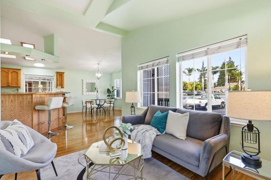 Welcome to this spacious 3-bedroom, 2-bath home with approximately 1,482 SqFt of comfortable living space in the highly desirable Silver Creek Mobile Estate community. Ideally located near the main entrance, this home sits just steps from the community pools and recreation area and directly across from eight guest parking spaces. Commuters will appreciate quick access to Highway 101 and E Capitol Expressway, with Silver Creek High School, several elementary schools, and major shopping centers only minutes away. Inside, you will find a bright and inviting floor plan features newly renovated full bathrooms that provide a fresh, modern feel. A skylight in the kitchen and another in the hallway bathroom fill the home with natural light, showcasing the ceramic tile in the kitchen and bath areas and the newer laminated wood flooring throughout the rest of the home. The generous carport accommodates up to four vehicles, a rare and valuable benefit in a mobile home community. The backyard includes multiple fruit trees, creating a private outdoor retreat ideal for relaxing or entertaining. With its outstanding location within Silver Creek Mobile Estates and a great blend of updates, space, and amenities, this home is an excellent opportunity for buyers seeking comfort and convenience.