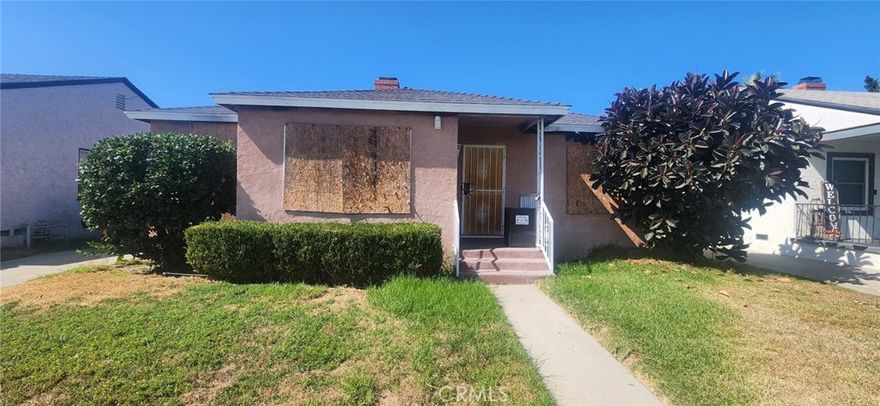 Investor Special! 3-bedroom, 1-bath home in the heart of a pride-of-ownership neighborhood in Compton offers a great investment opportunity. The house has sustained minor fire damage but no red tags have been issued by the City of Compton, indicating it is safe for renovation. The property features a two-car garage with an existing bathroom that may be eligible for conversion into an ADU—buyer to verify with the city regarding legality. Located in a prime area with solid equity built in, this home is ideal for an investor seeking a fix-and-flip project. The seller is looking for a quick, non-contingent close and will not consider any "and/or" or assignee offers. Don't miss this opportunity to unlock the potential of this well-positioned property in a desirable street. Cash or hard money only.