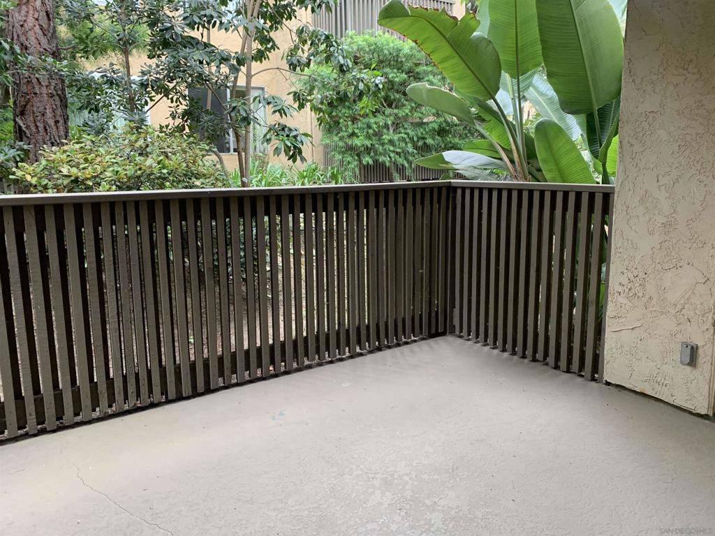 Beautifully upgraded 2 bedroom ground-floor condo ready for immediate occupancy. Upgrades include granite countertops, modern mirrored closet doors, crown molding, dual-pane windows, upgraded carpet, A/C, and more. This southern facing condo is easy to access from parking. It has an oversized patio for relaxing outdoors. It is less than a mile to UCSD, close to I-5, and minutes to La Jolla Shores Beach. Villa La Jolla offers 2 swimming pools, 2 jacuzzi's a fitness center, and clubhouse.