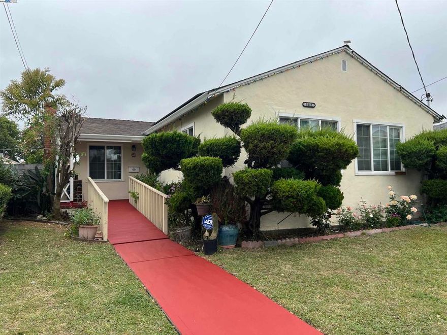 Cute Home Features Open Concept Layout with Updated Kitchen, Dinning area and Livingroom. Cozy Kitchen with Shaker Cabinets, Stone Countertops & Bautiful Appliances. Throughout the Home, Discover Modern Touches Such As Waterproof Vinyl Floors, and tile in both Kitchen and Bathrooms. Landscaped Backyard Which Has A Raised Bed For Gardening and Paver design.  Roof was replaced when the solar panels were installed. Convenient location within minutes to Bay Fair Bart, Bay Fair Shopping, restaurants, schools, and parks. Easy Access to Freeways 880, 580 and Bart.