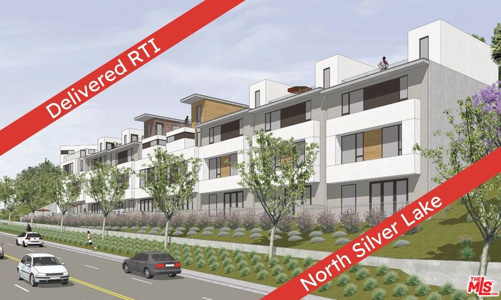 We are proud to exclusively present for sale a Ready-to-Issue 13 Small Lot Subdivision Development Project in prime Silver Lake, sandwiched between the Silver Lake Reservoir and the massive Griffith Park. The proposed project is situated on a rare 42,793 SF lot on a knoll providing for some promising views. The SLO Project features a popular mix of five spacious 3 bedroom homes and eight 2 bedroom homes, each with their own garage, private decks and patios. The expansive lot will house ample parking, consisting of 13 two-car garages and 9 open air parking spaces. Located within a block from neighborhood retail and near the shopping on Glendale Blvd. and Hyperion Ave., just over the 5 freeway from Atwater Village, an easy walk to the Silver Lake Reservoir, steps to the bicycle path on the LA River, fine and casual dining all around, Whole Foods and Trader Joe's down the road, nightlife and anything a future owner or tenant would want or need, this location and the beautifully designed Project will be the talk of the town!