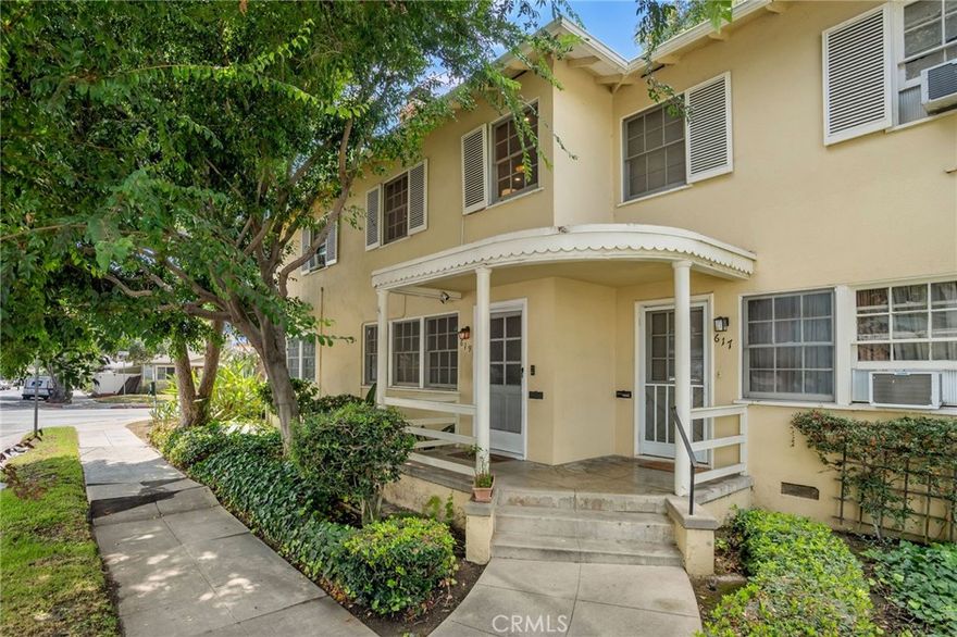 Welcome to one of the largest and most charming units in the desirable Glendale Manor! This beautifully maintained two-level, 2-bedroom home offers a unique blend of comfort, space, and convenience in the heart of Glendale. Step inside to find rich hardwood floors throughout and a stylish kitchen featuring elegant travertine finishes. Enjoy the ease of your own private in-unit laundry, along with recent upgrades including a new hot water heater, new furnace, and a newer roof—ensuring peace of mind for years to come. This rare gem also includes a detached 1-car garage with additional storage, and an HOA that conveniently covers water and trash. The Glendale Manor community offers a serene, park-like setting with lush greenbelts and beautifully landscaped courtyard areas, perfect for relaxing or enjoying with neighbors. All this, just minutes from the Americana at Brand, the Glendale Galleria, top-rated restaurants, shops, and easy freeway access.
