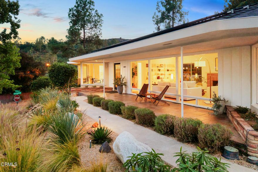 Think You've Seen This One? Think Again.Fresh and on the market  better than ever, this architect-designed mid-century gem in prime Linda Vista has been thoughtfully updated and is absolutely worth a second look--or a first!The sellers took it off the market to make some key improvements, and the results speak for themselves. The primary bathroom has been completely remodeled from top to bottom, featuring elegant finishes that bring a spa-like feel to everyday living. In the kitchen, you'll find a stylish refresh with new countertops, sink, backsplash, fixtures, and freshly painted cabinets with updated hardware. It's now bright, inviting, and ready for your next culinary adventure--plus, there's a brand-new refrigerator to sweeten the deal.Designed by Edwin R. Cleaveland, this mid-century ranch sits in the hills above the Rose Bowl and celebrates the iconic elements of the era: walls of glass framing mountain views, and seamless flow to a private, professionally landscaped yard complete with an outdoor kitchen and fire pit.Significant upgrades throughout the home include:New roof (2022)Fully owned solar system (~$35K)400 AMP electrical panel + upgraded main lineNew HVAC system and ductworkTankless water heaterUpdated drainage and downspoutsDesigner Baldwin hardware on all exterior doorsThe fenced property boasts approximately $50K in landscaping improvements, fresh interior and exterior paint (2025), and a refreshed basement and garage with epoxy flooring and solar-powered ventilation.Enjoy close proximity to Old Town Pasadena, the ArtCenter, Rose Bowl, Kidspace Museum, and miles of nearby trails in this quiet, dog-friendly neighborhood.A rare opportunity to own an architectural classic that perfectly blends timeless design with modern comforts and privacy.