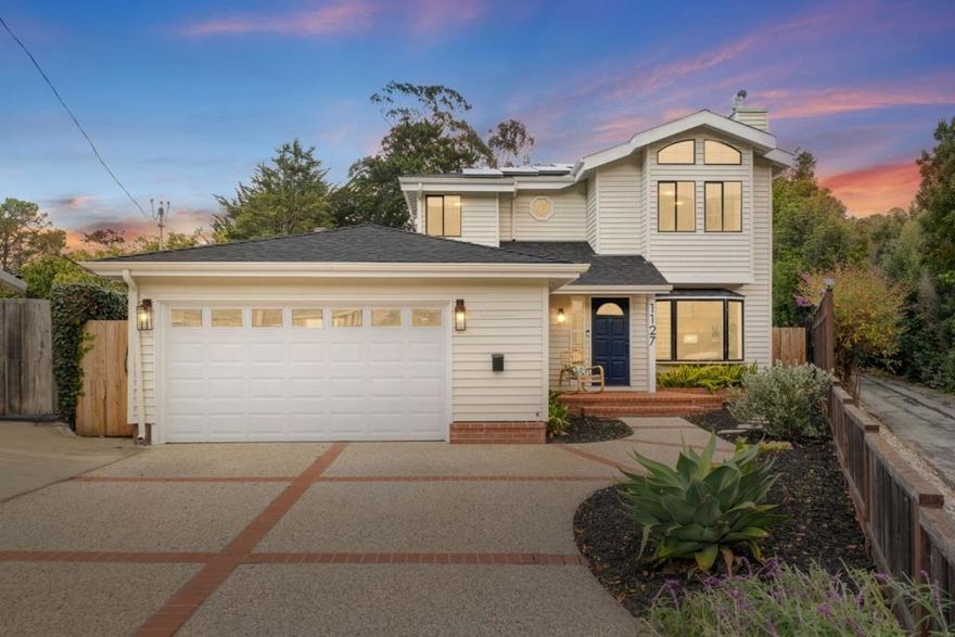Just five minutes from the beach, 1127 Galvez Drive perfectly captures Pacificas relaxed coastal vibe with a fresh, modern finish. Fully remodeled from top to bottom, this home blends comfort and style with a bright, open layout, sleek finishes, and a soothing coastal palette. The kitchen is a show piece modern quartz countertops, custom cabinetry, and stainless steel appliances make cooking and entertaining effortless. Indoor-outdoor living shines here, with multiple spaces to unwind: a cozy courtyard off the formal dining room, a dining patio perfect for weekends, a tranquil back deck, and a private deck off the primary suite for quiet mornings or watching the sun go down. Step outside and you're near lovely hiking trails, surrounded by nature and fresh ocean air. The neighborhood is family-oriented and fun! Every 4th of July, the community gathers for the classic car parade and celebration at Frontierland Park, a beloved local tradition. Stylish, comfortable, and connected to the best of Pacifica living, 1127 Galvez Drive feels like home.