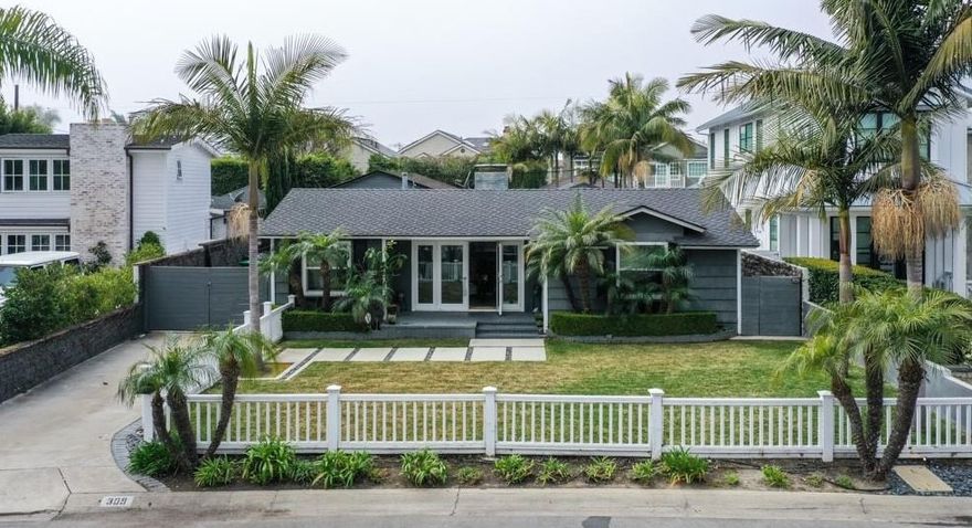 This is a short term lease for 3 months unfurnished.  Nestled in the highly sought-after Cliff Haven neighborhood of Newport Beach, this beautiful single-story beach cottage seamlessly blends coastal charm with modern elegance. The home offers a spacious open-concept floor plan, inviting front yard with a lush lawn and a charming front porch with French doors, and a resort-style backyard designed for relaxation and entertainment. The private backyard features a saltwater pool and spa, a half bath for guests, an outdoor shower, and a stunning custom Redwood accent wall with barn doors, creating the perfect outdoor retreat. Inside, the home boasts a modern kitchen with stainless steel appliances, a farmhouse sink, and quartz countertops, while the dual-sided fireplace warms both the living and family rooms. The expansive detached garage, which can accommodate six cars or be transformed into a home office or gym, along with an extended driveway offering additional parking for an RV or boat, adds further appeal. Located just minutes from Newport Peninsula, Lido Marina Village, Balboa Island, and a variety of beaches, dining, and shopping destinations, this beach cottage provides an great opportunity to a short term lease in one of Newport Beach’s most desirable neighborhoods.