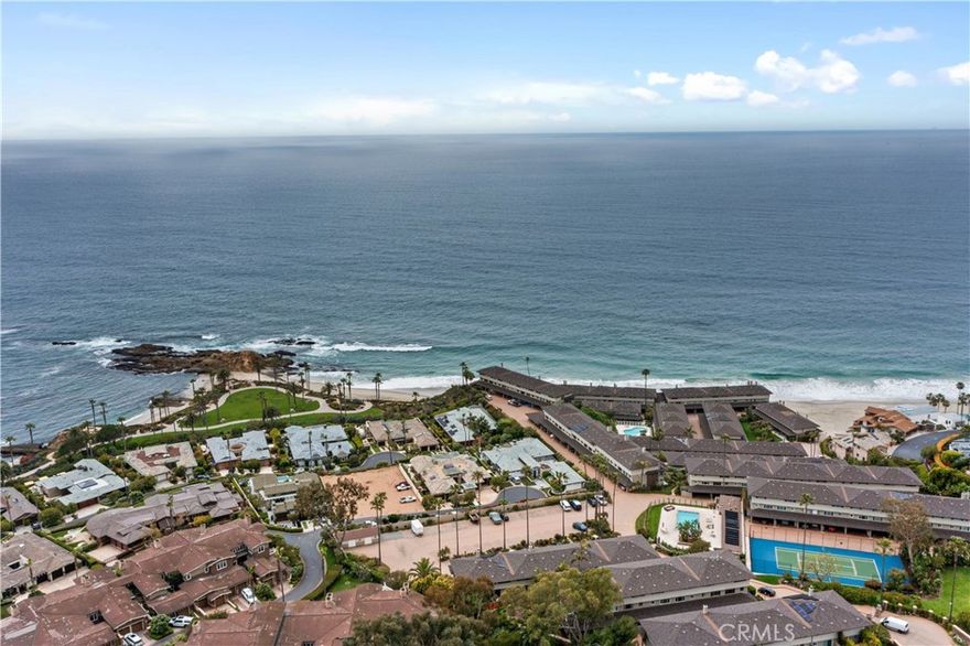 Stunning, exclusive oceanfront property nestled in one of most desirable gated Blue Lagoon community in Laguna Beach. This 3 bedrooms & 3 bathrooms townhome is remodeled, fully furnished, and designer-inspired . With breathtaking ocean views from almost every room in the house, your morning coffee and family dinner will never be the same as you greet every sunrise and sunset from the comfort of your living room, kitchen, dining area, bedroom or patio area. This turnkey villa is fitted with solar panels and offers White Oak hardwood floors, wall treatments and white paneling throughout, stone countertops, custom lighting, custom plumbing fixtures, and top-of-the-line kitchen appliances including Bertazzoni range, Subzero refrigerator, and Asko dishwasher. The resort-style community is surrounded by lush vegetation and is complete with full amenities: two heated pools, outdoor kitchen cabana, fitness center, tennis court, two seawall community rooms overlooking the ocean, and direct and private access to the sands of Victoria Beach. The Villas are adjacent to the luxurious Montage Resort & Spa, and are within walking distance of local shops and restaurants, in addition to hiking trails, golf course, and more shops that can be accessed by Laguna's free trolley.
