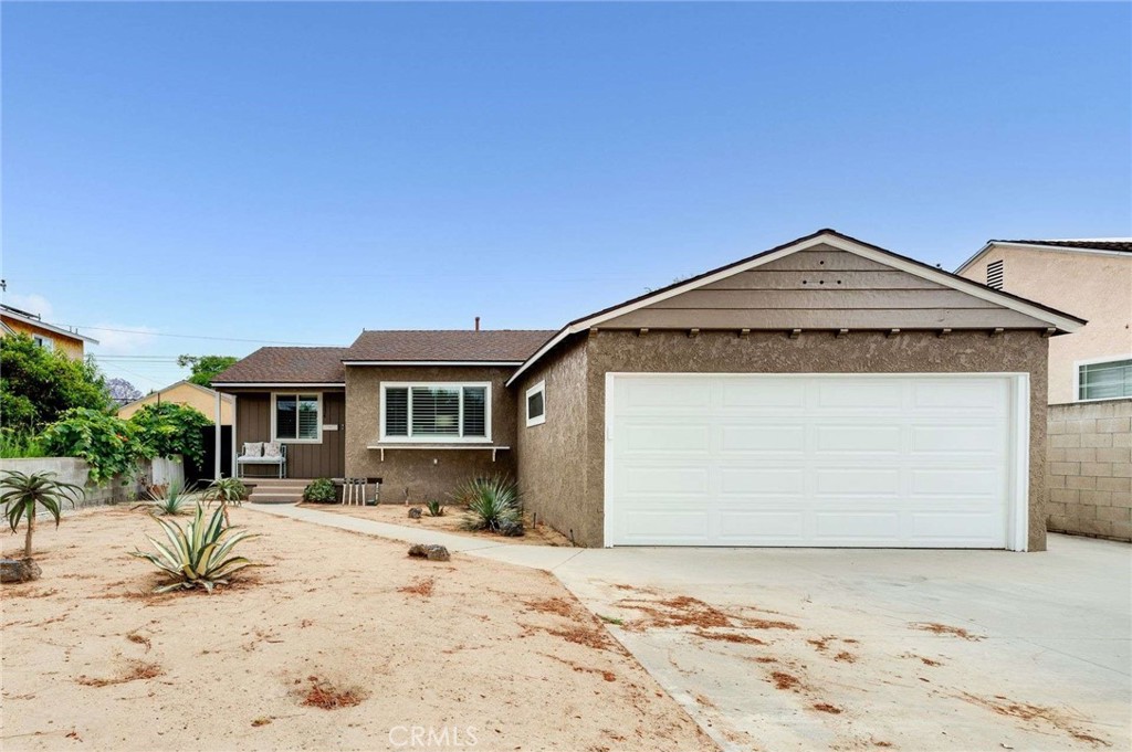 This beautifully updated two-bedroom, one-bath home features thoughtful upgrades and stylish finishes. Step inside to sleek plank flooring, plantation shutters, crown molding, and recessed lighting that create a warm and modern feel. The remodeled kitchen features stainless steel appliances, under-cabinet lighting, granite countertops, an open island area perfect for entertaining, and plenty of storage for the home chef. The cozy living room includes a built-in TV hutch with custom storage. Two nice-sized bedrooms and a remodeled bathroom. Upgrades include central air and heating, a whole-house fan, a tankless water heater, dual-pane windows, an upgraded electrical system, and expanded closets. Outside is an easy-to-care-for desert scape, a covered patio, and a workshop. Two-car garage and driveway. Cleaveland Elementary School is within this home's boundary. Monte Verde Nature Trail, San Gabriel bike path and easy access to shopping and several freeways.