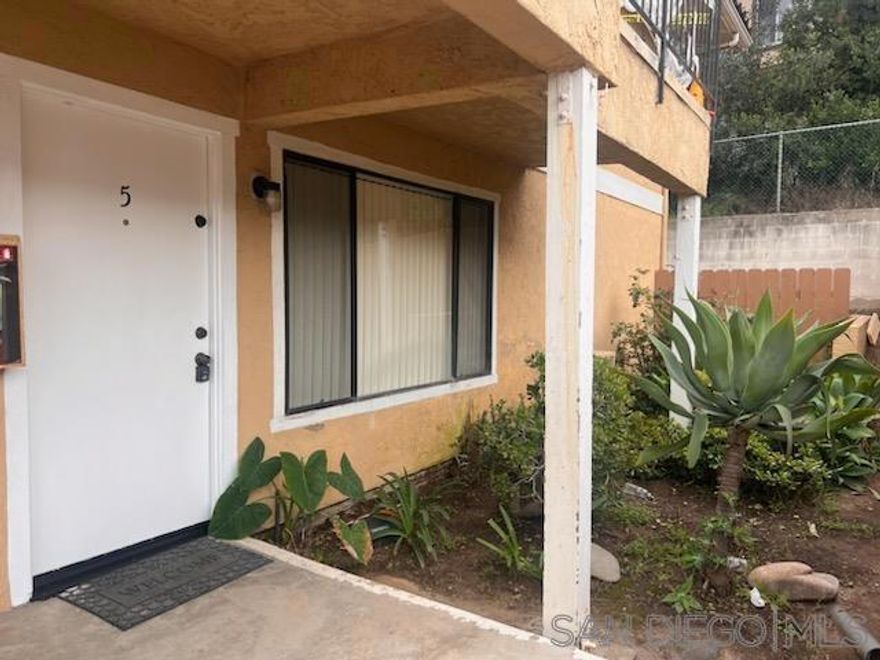 This unit is in the back of the complex and faces an open field. It has a small private yard, and a patio. Ground floor entry. There is a laundry room on site. The appliances are newer, and so is the flooring. Parking is on the street. Located convenient to Hwy 78. $500 discount on 1st months rent with signed lease