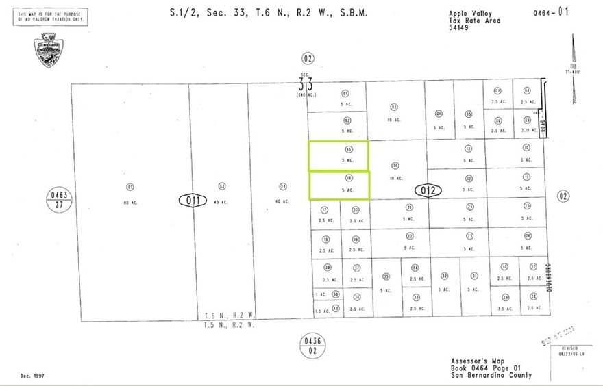 ***Come VIEW and MAKE an OFFER TODAY! Affordable LAND OPPORTUNITY located in Scenic Apple Valley CA.  2 PARCELS (APNs 0464-012-16 and 15) totaling 10-ACRES being sold as a package for only PENNIES PER SF.  Under San Bernardino Jurisdiction the property is zoned RL - Rural Living allowing for many possibilities including but not limited to: rural residential, agriculture, industrial, recreational, retail, general services, and RENEWABLE ENERGY GENERATION.  Tucked away in the very quite Fairview Valley community, the site is secluded yet not far from the center of town or Interstate-15.  The 435,600sf space has a mix of level and hilly terrain making it an ideal spot for you own personal RANCH or RECREATION area.  Perfect for anyone that loves to ride horses, jump dirt bikes, or camp under the stars.  With very few spot like this left in Apple Valley, this is a MUST SEE OPPORTUNITY before it's too late. ***