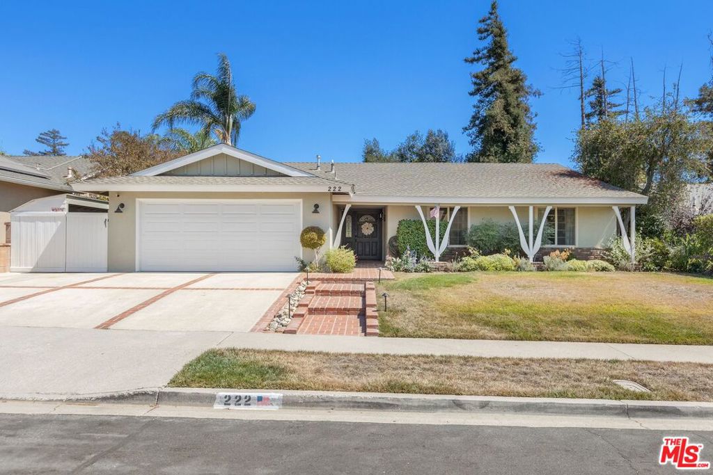 Welcome to 222 Dickinson Avenue, a beautiful single-story home in the heart of desirable Newbury Park, CA. This elegant 3-bedroom, 2-bathroom residence combines timeless style with modern updates, offering comfortable living in a quiet, family-friendly neighborhood. From the moment you arrive, you'll be drawn in by the home's charming curb appeal, featuring a well-maintained exterior, manicured landscaping, and an inviting entrance. Inside, the home boasts an open and airy layout filled with natural light, stylish finishes, and thoughtful upgrades throughout. The formal dining area seamlessly connects to the remodeled kitchen, where stone countertops, stainless steel appliances, custom cabinetry, and a large windows allowing ample natural lighting awaits. Whether you're a seasoned chef or casual cook, this kitchen provides everything you need in both function and design. The spacious living room is ideal for relaxing or entertaining, featuring large windows that look out to the backyard. The true gem of this home, however, lies outdoors. Step into your own private oasis complete with a sparkling pool, heated Jacuzzi, and a beautifully landscaped patio area perfect for summer gatherings, peaceful evenings, or soaking under the stars. The primary suite offers a tranquil retreat with a large walk-in closet and a tastefully updated en-suite bathroom. Two additional bedrooms provide comfortable spaces for family, guests, or a home office, while the second full bathroom is equally modern and refined. Additional highlights include a two-car garage, an extended driveway for extra parking, a custom walk-in pantry, ample storage throughout, and a state-of-the-art security system for peace of mind. Located near top-rated schools, parks, hiking trails, shopping, and dining, this home offers the perfect blend of luxury and lifestyle. Don't miss your chance to lease this beautiful home in one of Newbury Park's most sought-after communities. Available August 1st.