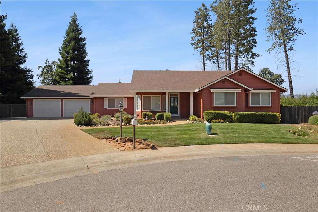 Welcome to Danika Court! This home is located in a wonderful neighborhood. This home is tucked at the end of the cul-de-sac. Fantastic Mother-in Law floor plan. A beautiful covered front porch and telescopic flagpole welcomes you and your guests to the home. The home had a new exterior paint in 2019, along with the Roof, Heating and Air system, R-30 insulation and chain link fencing. The formal entry leads to the living room and formal dining room. The living room offers huge, vaulted ceilings with recessed lighting, plantation shutters and natural gas fireplace wrapped in tile with a custom wood mantle. The dining room offers a double trey ceiling, tile floors and a bay window. The spacious kitchen offers tiled floors, tons of cabinets with pull-out drawers, Corian type countertops, built in natural gas range and 2019 Kitchen Aid built in oven, range hood and dishwasher. The kitchen overlooks the informal dining area with tiled floors, plantation shutters and a slider to fully fenced and landscaped backyard. Off the kitchen is the 4th bedroom, 3rd bathroom and large laundry room. The bath offers Corian countertops and a tiled step in shower, tiled bench and tiled floor. The laundry room has an amazing amount of storage cabinets, tiled floor and built in desk. On the other side of the home is the 2 guest bedrooms, guest bath and primary bedroom and bath. The primary bedroom offers a large walk-in closet with built ins, high ceilings and a slider to the backyard with plantation shutters and a tiled landing, easy access to your 2020 Spa. The primary bathroom offers a separate soaking tub and tiled walk-in shower, double sink vanity and separate toilet room. The guest bath offers a tub/shower combination with tiled walls, Corian countertops and tiled floors. This home also has built in linen closets and whole house fan. The front and backyard are fully landscaped with patio's and walkways, including Apricot tree, Fuji Apple, Fig Tree, Artichokes and in the raised bed there is blue berry's, Blackberrys and many herbs. There is extra RV, Boat or Trailer parking with double gate access to the backyard. This home is truly ready for a new Paradise Resident.