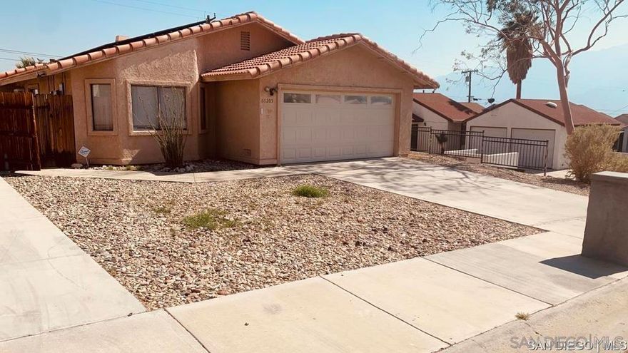 A Unique Opportunity in Desert Hot Springs. Making its market debut, this 3bedroom 2bath charming home stands out in todays market for its quality location and No HOA Set against the backdrop of the San Jacinto Mountains. The Spacious backyard offers sweeping views and endless possibilities for outdoor living. The leased solar system consistently generates surplus energy, providing valuable utility credits and increased efficiency. This is a fantastic opportunity to own a home in a rapidly growing desert community with Seller Help this home could be your today.