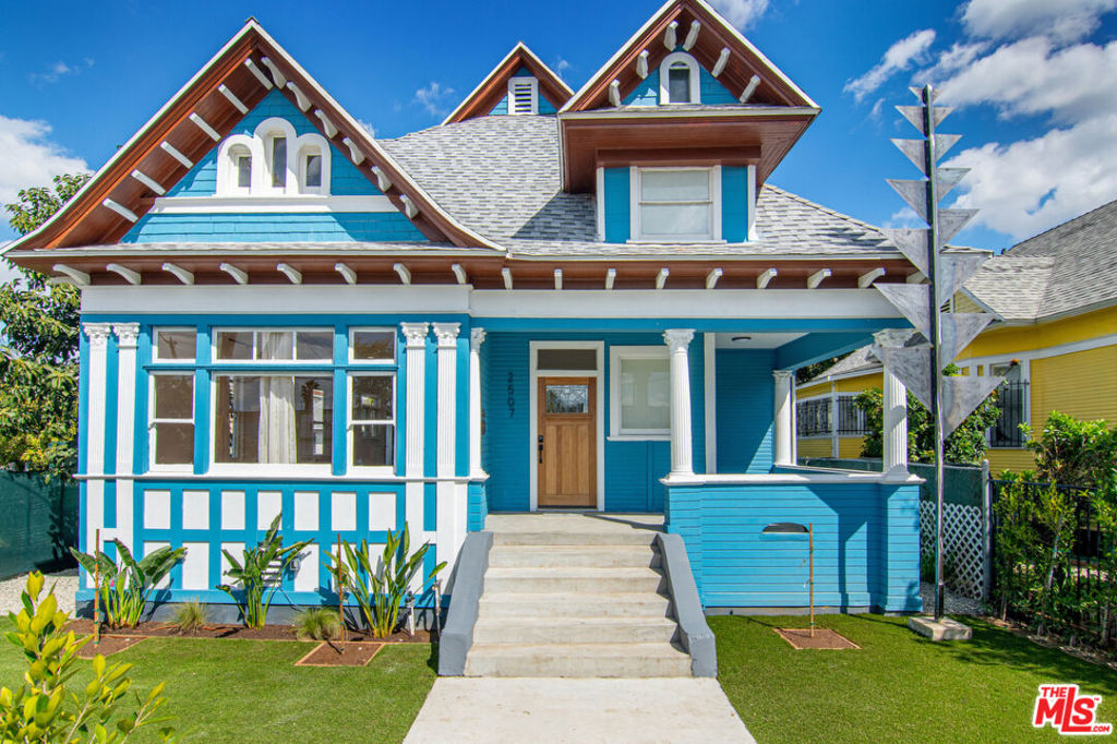 Welcome to the Trolley House. An exquisite example of Historical Victorian Architecture, meticulously restored and remodeled to blend timeless elegance with modern comfort. This stunning home boasts large, bright windows that flood the interior with natural light, highlighting the exquisite details of the era. Step inside to discover a fully remodeled interior featuring stainless steel appliances, central AC, and bamboo floors. The bright and open floor plan creates a welcoming atmosphere, perfect for entertaining guests or relaxing with family. The home offers three spacious bedrooms and three bathrooms, each featuring large Carrera tile showers. LED recessed lighting throughout adds a touch of contemporary style. Upstairs, a large recreation room provides additional space for leisure and entertainment. Outside, the property features new landscaping, including a mango tree and avocado tree, as well as a privacy hedge in front of the house. For those who work from home or seek a creative space, an additional exterior office/creative space/media room offers endless possibilities. Conveniently located just minutes from the arts district and downtown, and only one block from the LA metro, this home offers the perfect blend of historic charm and modern convenience. Directly across LA's oldest Japanese Restaurant Otomisan