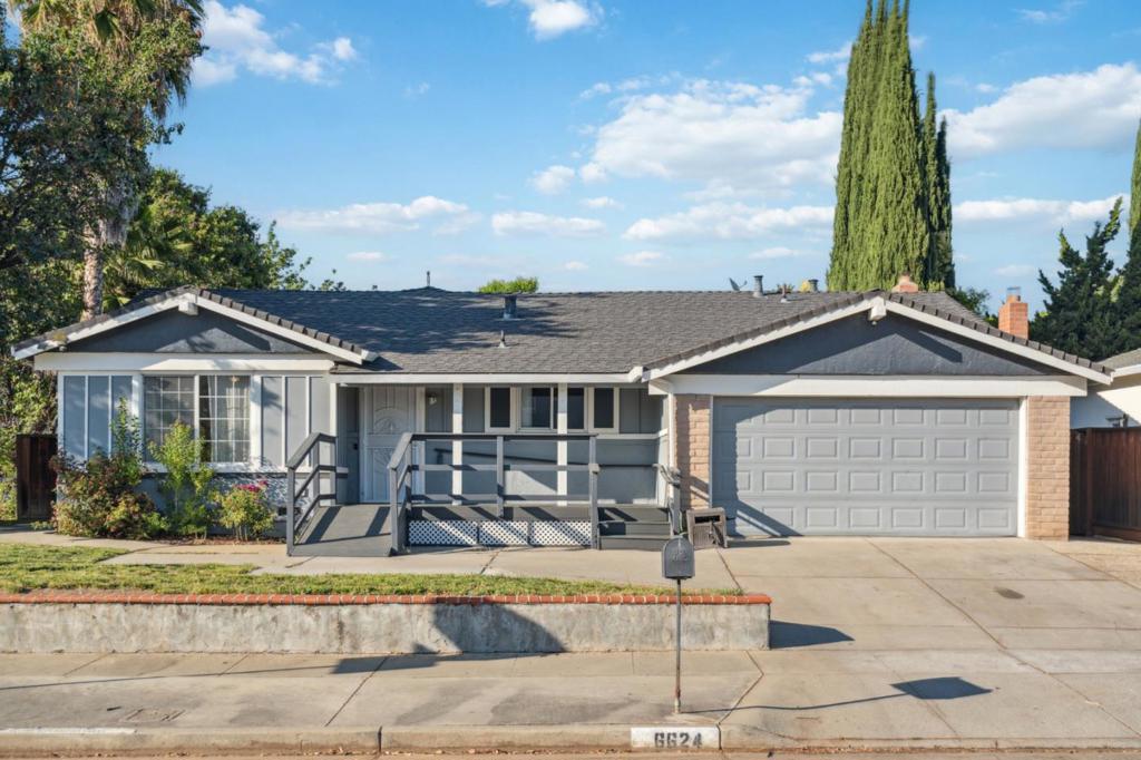 Discover this beautiful 4-bedroom, 2-bath home with separate living and family rooms offering 1,843 square feet of thoughtfully designed living space in the heart of South San Jose on a desirable 6,000 sq ft corner lot. Located on a quiet residential street, this home offers easy access to parks, schools, shopping, dining, and major commuter routes. This spacious single-story gem features a semi-open- concept layout, perfect for both entertaining and everyday living. Inviting front deck perfect for morning coffee or casual lounging. Bright and airy living areas with large windows. Generously sized bedrooms, including a serene primary suite. Expansive back deck overlooking a private backyard oasis with mature landscaping and a tranquil waterfall, perfect for relaxing or entertaining. Hook up in backyard for generator to power house if city power fails. Nature and recreation enthusiasts will love being just minutes from Santa Teresa Golf Club and the scenic hiking trails of Santa Teresa County Park. Whether you're a growing family or simply seeking more space, this home checks all the boxes! Dont miss your opportunity to own a move-in ready home in one of San Joses most welcoming neighborhoods.