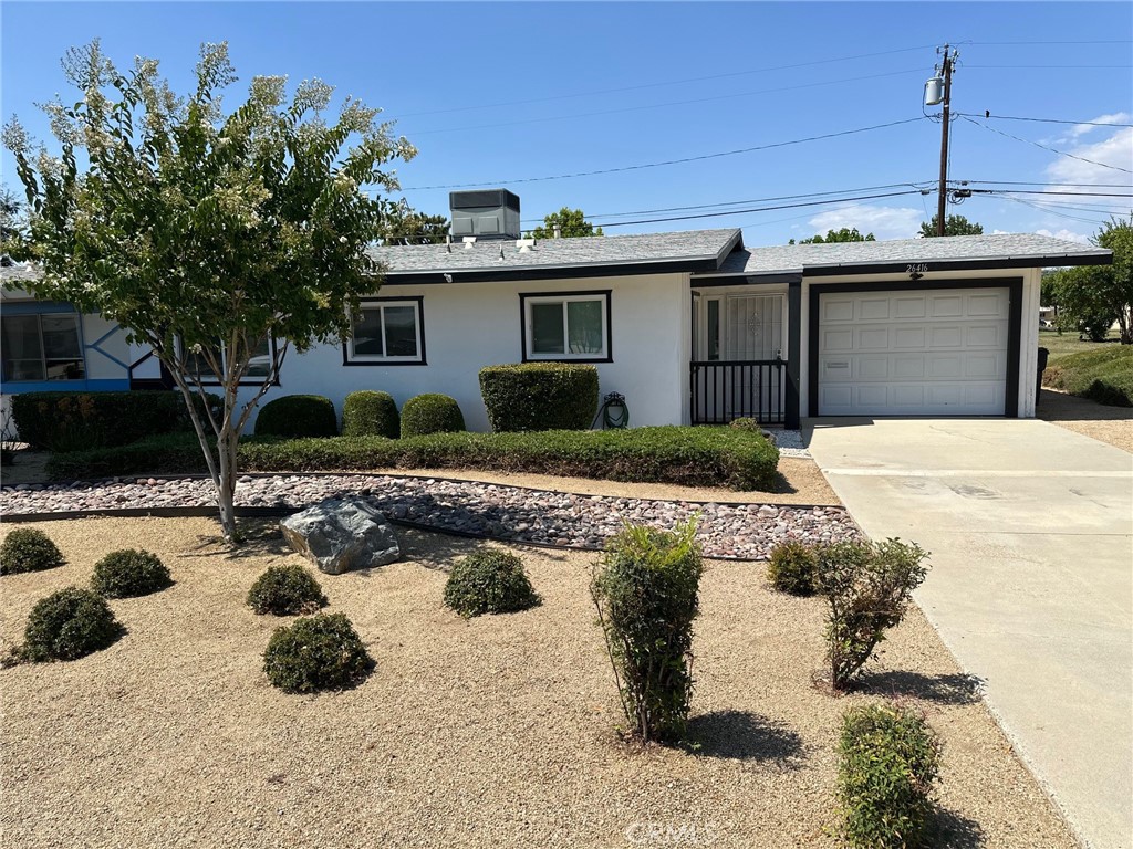 Well maintained 2-bedroom, 2-bathroom condo in Menifee. The kitchen comes with ample cabinetry and a nice sized pantry. Very nice sized living room right off of the kitchen giving the unit a nice open feel. Both bedrooms offer plenty of room for a queen bed and night stand. Very nice indoor laundry room with lots of shelves to store cleaning supplies. In addition, there is an attached one-car garage, and only one shared wall giving the condo extra privacy. The Sun City Civic Association (SCCA), offers a wealth of amenities and activities, including an indoor tournament shuffleboard court, horseshoe pits, a fitness center, two pools, a spa, lawn bowling, and a several social clubs. All this at a very attractive price makes this a must see!