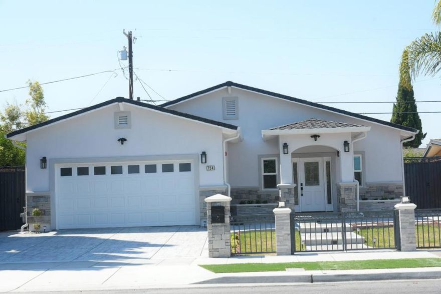 A MUST SEE* ONE OF A KIND**BRAND NEW HOME IN A DESIRED NEIGHBORHOOD AND HI-TECH HUB* 4BR,3BA*EVERYTHING IN THE HOUSE AND NEW BUYERS JUST ENJOY THEMSELVES IN A BEAUTIFUL HOME*SECURED IRON FENCE IN FRONT*VERY ATTRACTIVE FRONT ENTRY WITH BEAUTIFUL CONCRETE AND DESIGN LANDSCAPE*HARDWOOD FLOOR*BATHROOMS WITH LUXURY FEATURES*BIG&SPACIOUS DESIRABLE CHEF KITCHEN W/DOUBLE SINKS*KITCHENAID APPLIANCES*SKYLIGHTS*REMOTE CONTROL ROLLING BLINDS THROUGHOUT*SEPARATE SPACE FOR WINE/DRINK/COFFEE W/SMALL DOUBLE FRIDGE*ELECTRIC INSERT FIREPLACE*RECESSED LIGHTS &FANS THROUGHOUT*VERY NICE &CLEAN 2-CAR GARAGE W/ LAUNDRY SPACE&LOTS OF CABINETS* GARAGE ATTIC LADDER LEADS TO GARAGE CEILING W/LOTS OF HIDDEN STORAGE*DESIGNER FRONT&BACK LANDSCAPE W/ GAZEBO&LIGHTS EVERY WHERE*OUTDOOR KITCHEN W/BBQ AND PRE-CAST SEATINGS* AND  MANY MORE TO LIST*LOCATED NEAR SOME OF THE WORLD TOP TECH GIANTS & MAJOR TOP COMPANIES IN SUNNYVALE: GOOGLE, APPLE, META FACEBOOK, LINKEDIN, AMAZON LAB 126, JUNIPER NETWORKS, YAHOO,FORTINEL* EXPANDED W/ 6 NEW BUILDINGS INTUITIVE SURGICAL OFFER THOUSANDS OF JOBS, AND MORE...