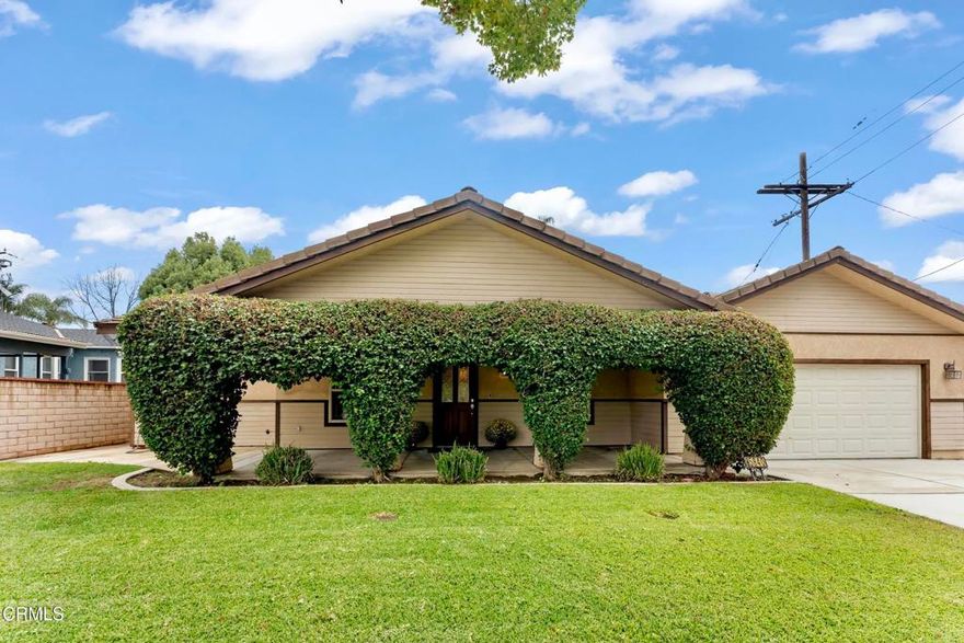 Built in 2002, this home combines modern architectural elements with thoughtful, practical details. This 4-bedroom, 3-bath home offers 2,468 sq. ft. of open living designed for easy everyday living.From the moment you step inside from the beautiful front veranda framed by arched bougainvillea, you will be captivated by the soaring ceilings and sun-drenched rooms. The home creates a feeling of endless spaciousness offering big spaces with dramatic lines. The great room flows effortlessly into a family room with fireplace that opens to the enclosed backyard, offering a private outdoor retreat. They kitchen opens to the family room. The breakfast bar and plethora of cabinetry are perfect for a comfortable family lifestyle.   The home's split layout offers two separate wings with two bedrooms on each side, offering privacy and the flexibility for multi-generational living. The primary suite is a sanctuary, with dual walk-in closets and a spacious bathroom with dual sinks and a handicap-accessible soaking tub. Direct access to the enclosed backyard where there is a private space to relax. There is a secondary front facing bedroom that could be a perfect home office. Additionally there is a separate bathroom with access to the backyard, a large hallway closet and indoor laundry. The second wing features two bedrooms and a full bathroom. Accessible via a pull-down stairs in the hallway is a spacious attic, offering an incredible storage space. Fresh paint and new carpeting throughout make the home feel like new. The attached two-car garage with direct access to the home and the yard adds convenience to daily life.This is the perfect home and location to enjoy all that Whittier has to offer.Trust sale. All info deemed reliable but not guaranteed. Buyer to do their own due diligence to satisfy self.