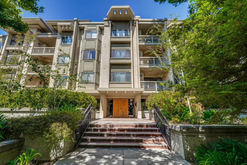Welcome to 3715 Terstena Place #401! Rare opportunity to purchase one of the most desirable units at the Miramar Terrace Community! Top floor end unit boasts high ceilings, is flooded w/ natural light from the south facing windows, has complete privacy w/ no shared walls, & new white oak hardwood floors throughout! Gated & resort like community loaded w/ amenities including a pool, spa, sauna, & gym! Excellent floor plan featuring a huge living room w/ a fireplace, separate dining area, indoor laundry, spacious 2nd bedroom, & an expansive primary suite! The luxurious primary suite boasts 2 closets w/ custom organizers, dual vanity w/ designer finishes, & an oversized soaking tub! Upgraded kitchen w/ refinished cabinets, granite countertops, & stainless steel appliances! Other features include a balcony for relaxing & entertaining, central forced heat/AC, newer interior doors, new interior paint, & a separate/private secured storage within steps to unit! Assigned underground parking spot close to the elevator + access to additional space! Low Santa Clara utilities & the HOA includes water, garbage, exterior maintenance, & more! Prime location with close proximity to Ponderosa Park, shopping, restaurants, highways 280/101, Kaiser, Apple Park, Nvidia, & many high-tech companies!