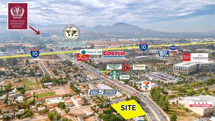 **PRIME CORNER** investment opportunity located at the northeast corner of Tippecanoe Avenue and Gould Street in San Bernardino, CA. This property features four income-producing rental units situated on approximately 0.62 acres across two parcels. Currently zoned RMH (Residential 24 units per acre), the site offers strong potential for more multifamily units or a zone change to CG-1 (General Commercial), which would allow for fast food, gas station, or retail chain and many other commercial uses to optimize the high traffic corner. Discussions with the city have been well received with positive feedback for the potential zone change to CG-1, as it would be consistent with the existing commercial developments directly across the street. Positioned along a major arterial with approximately 30,000 cars per day, this highly visible location is just one minute from the I-10 Freeway and five minutes from Loma Linda University Medical Center and San Bernardino International Airport. The property provides immediate rental income during the entitlement or redevelopment phase, making it an ideal opportunity for developers, investors, or owner/users seeking a well-located infill site with strong upside potential. Buyer to conduct their own due diligence to satisfy themselves.