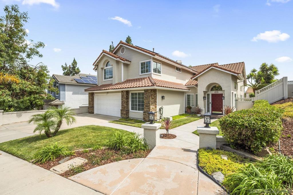 Welcome to your dream home in The Ridges, a quiet, family-friendly neighborhood in Westwood known for its beautiful views, scenic hiking trails, and proximity to Rancho Bernardo Park. Located in the coveted Poway Unified School District, this residence combines elegance, functionality, and comfort with low HOA fees and no Mello-Roos. Step inside to find high ceilings with crown molding, abundant natural light, and shutters throughout the downstairs windows. The home features a remodeled kitchen, newer flooring, and upgraded bathrooms for a modern, stylish feel. A spacious family room with a fireplace and breakfast nook seamlessly complements the formal living and dining areas, perfect for entertaining. The primary suite is a true retreat with its own fireplace, a luxurious bathroom, and a large walk-in closet. Upstairs, you’ll find an extra-large bonus room ideal for a playroom, media space, or home office. A private pool with low-maintenance landscaping invites relaxation, while recent upgrades—including a new water heater, HVAC, pool pump, fencing, and light fixtures—ensure peace of mind. Enjoy owned solar, a generous two-car garage with extra storage, and walking distance to the elementary school. Middle and high school students have convenient bus pick-up/drop-off nearby on Poblado. Westwood Club membership offers access to community amenities and activities, creating a well-rounded lifestyle for families. This exceptional home offers the perfect blend of luxury, comfort, and community. Schedule your showing today and start making memories!