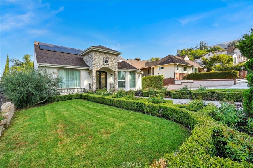 Stunning remodeled 3 Bed and 3.5 bath pool house for rent in Burbank Hills above Mountain St., offers a total of 2,425sqft of interior area situated on a 9,179 sqft lot. This charming 2 story residence features open concept kitchen, dining room and living room, plus master bedroom and guest bathroom all in upper lever. Lower level offers 2 bedrooms and 2 bathrooms with a bonus room. The outdoor space is a private oasis with sparkling pool, spa and BBQ center. This gem offers a movie room and a paid off solar. Must see!